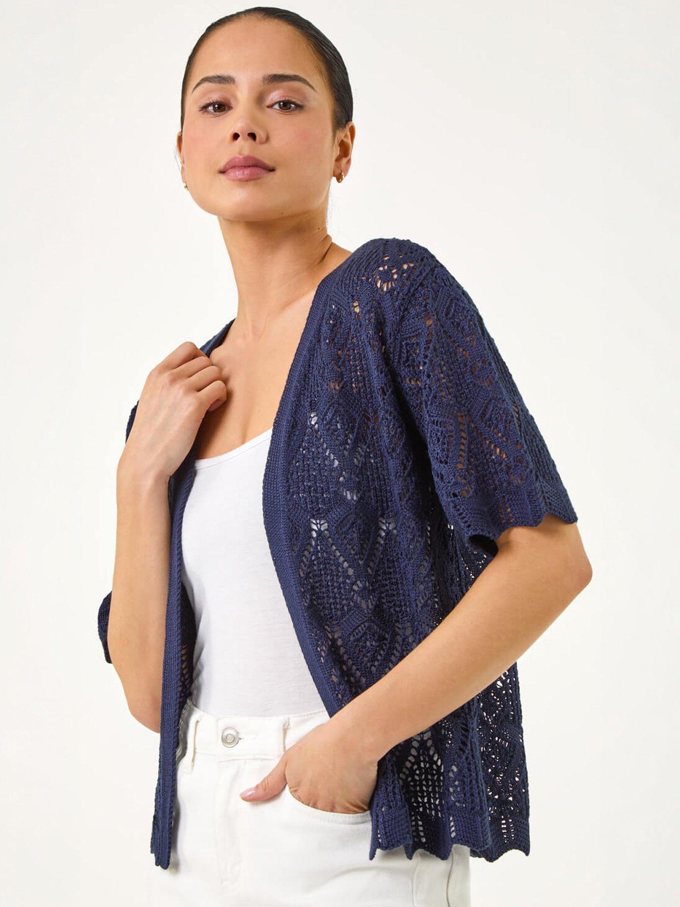  image of roman-petite-pointelle-open-cardigan