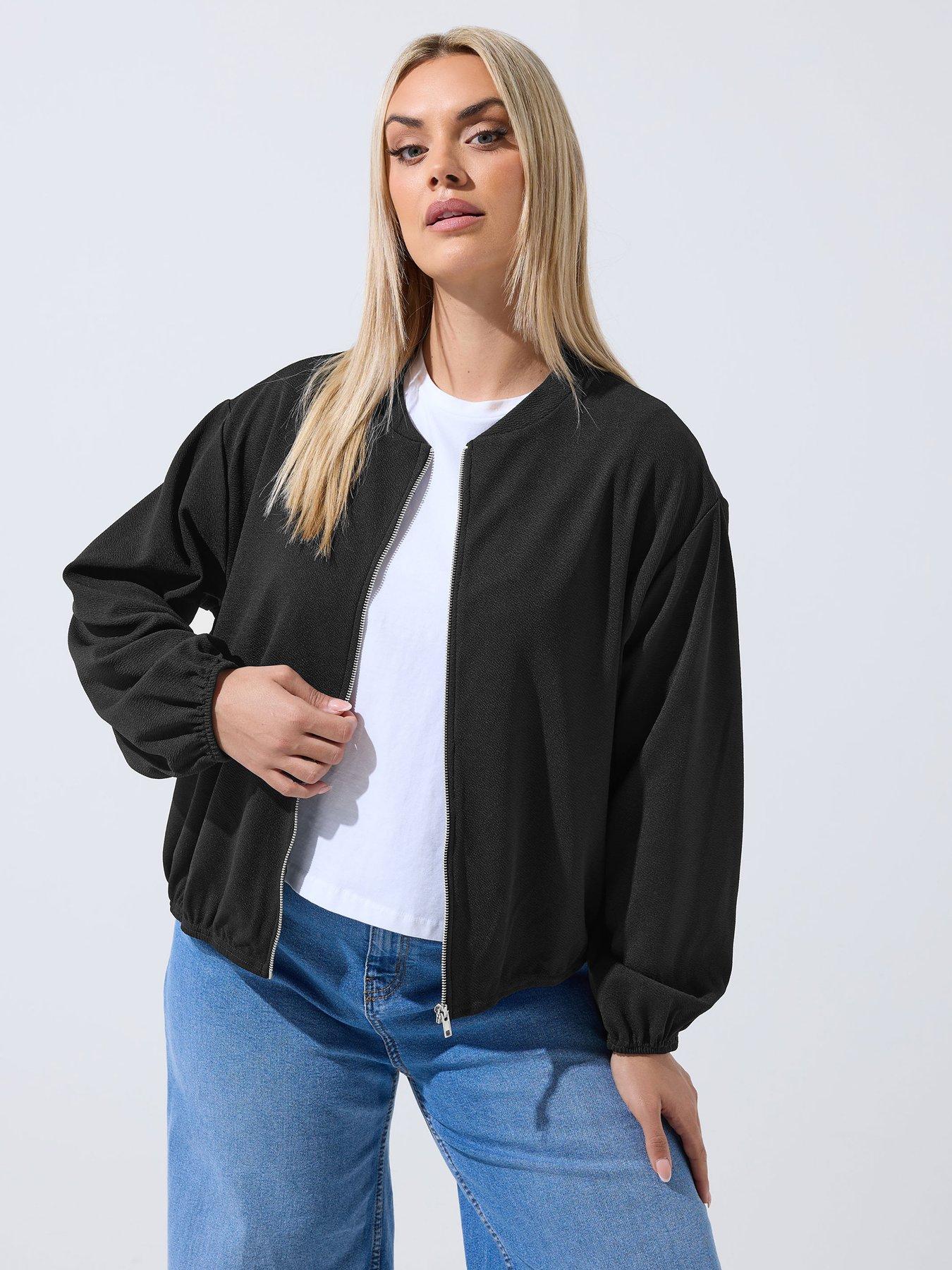 Image 1 of 6 of Yours Curve Zip Bomber Jacket