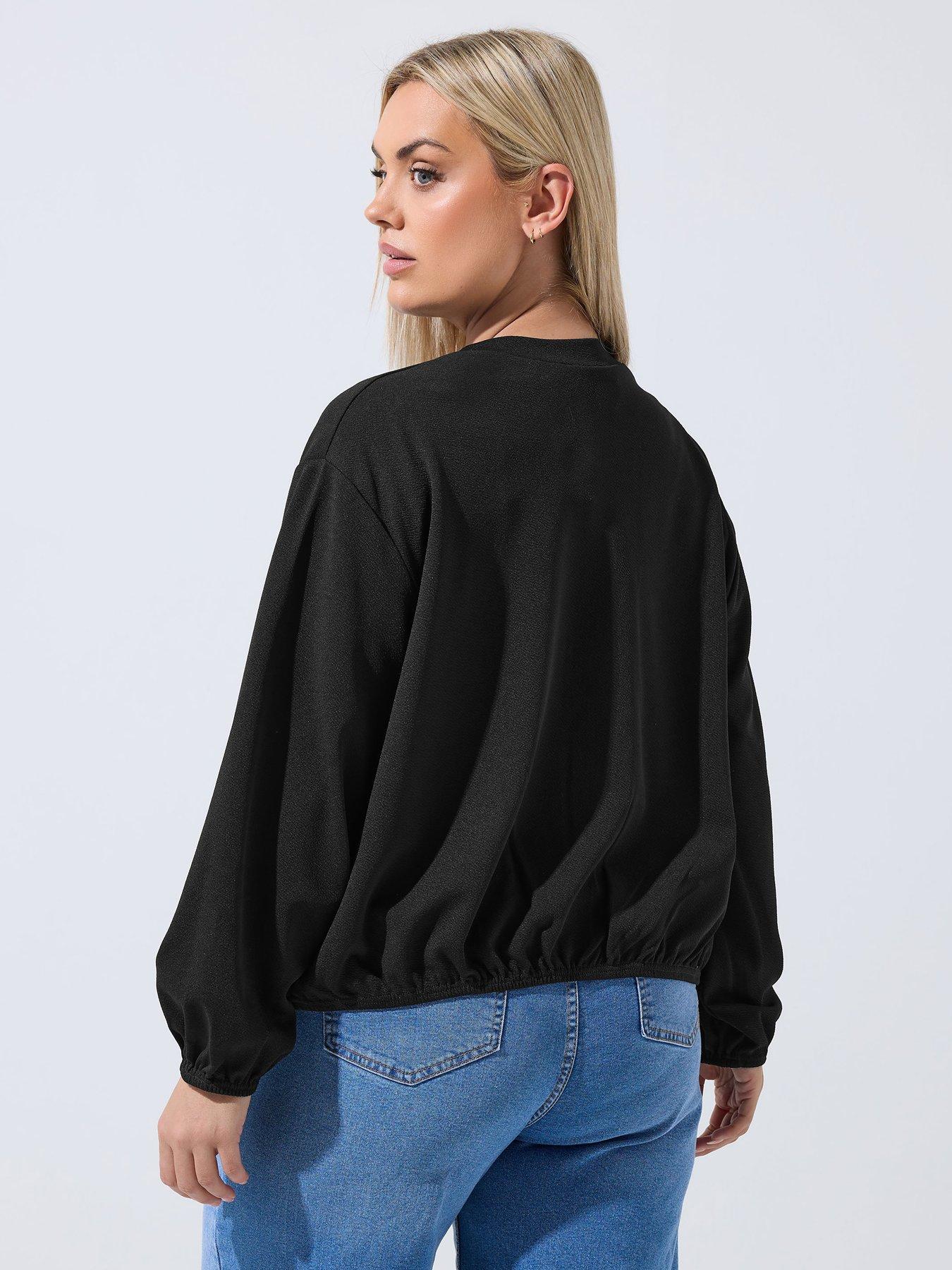 Image 2 of 6 of Yours Curve Zip Bomber Jacket
