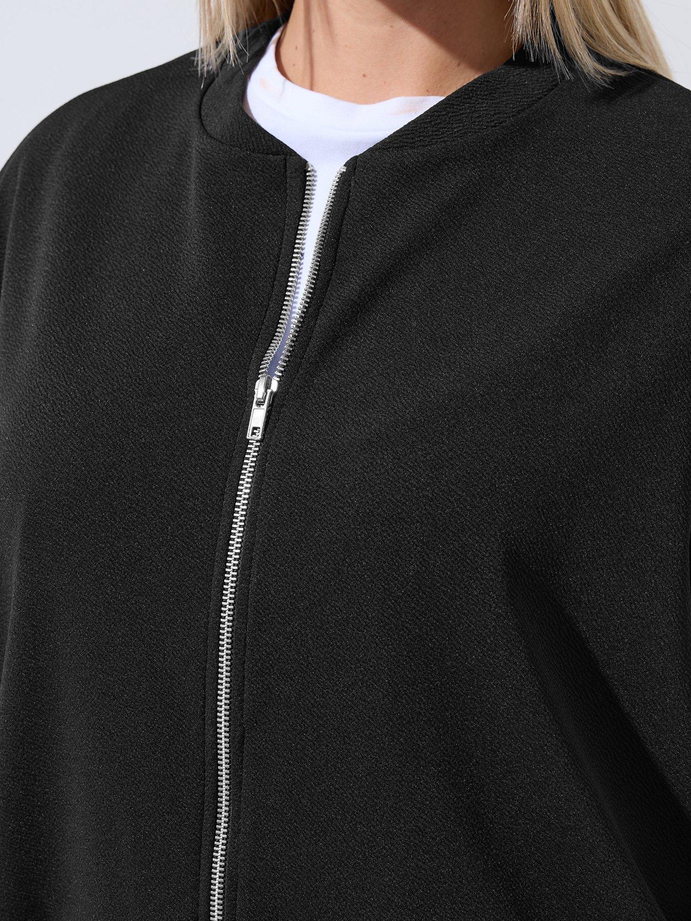 Image 5 of 6 of Yours Curve Zip Bomber Jacket