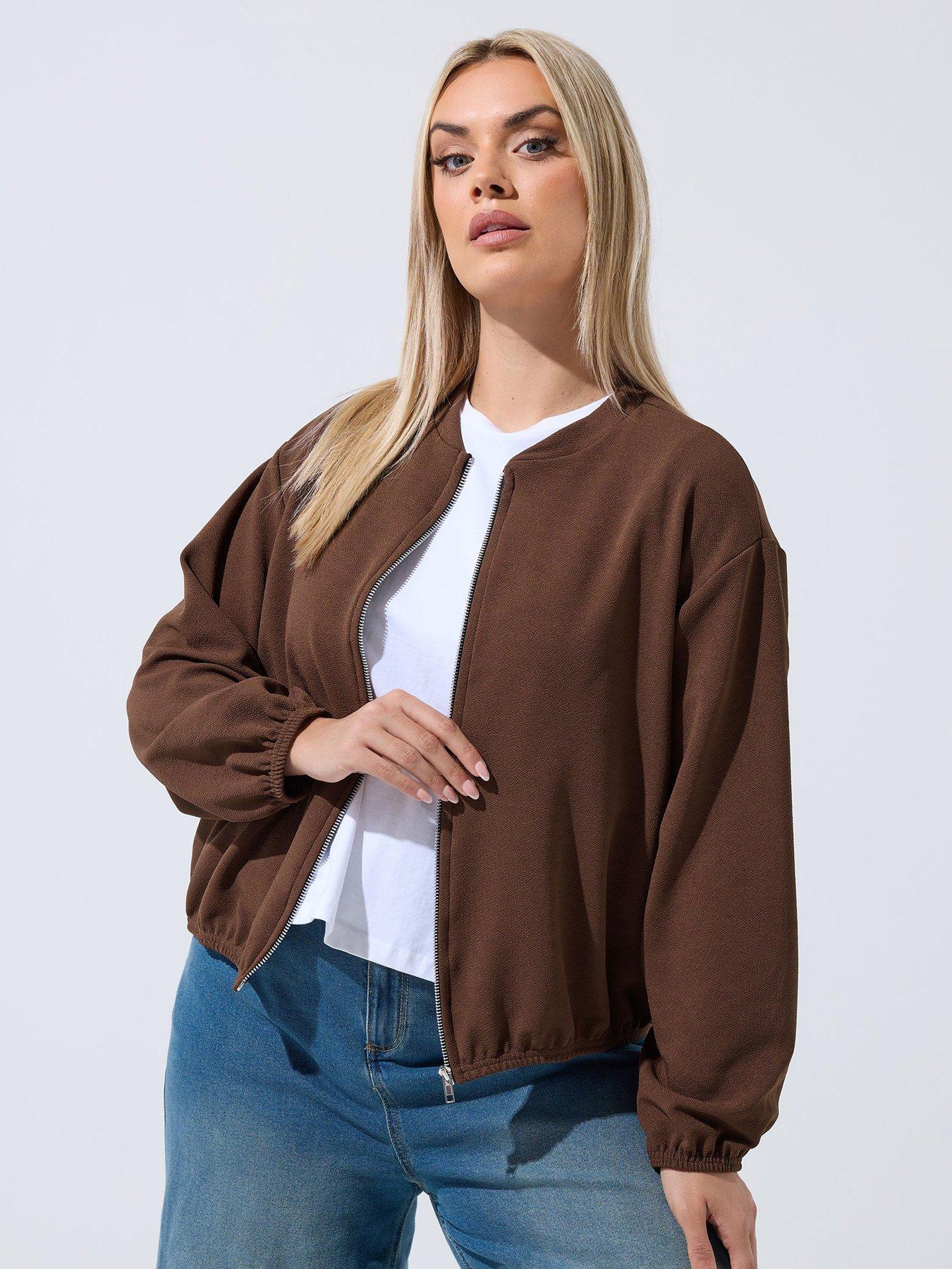 Yours Curve Zip Bomber Jacket