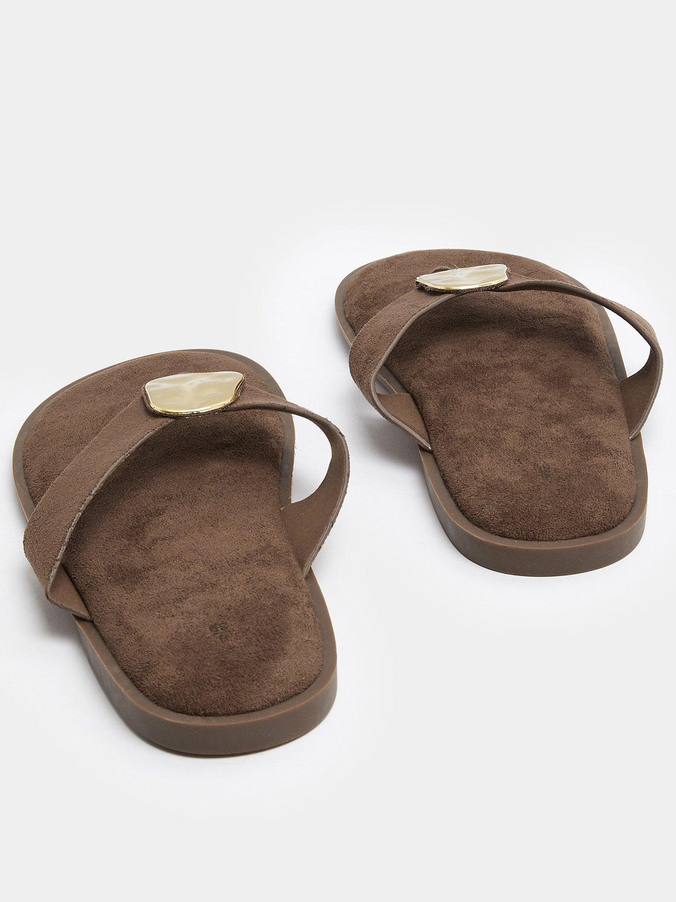 Image 3 of 4 of Yours Hammered Disk Sandals In Extra Wide Fit