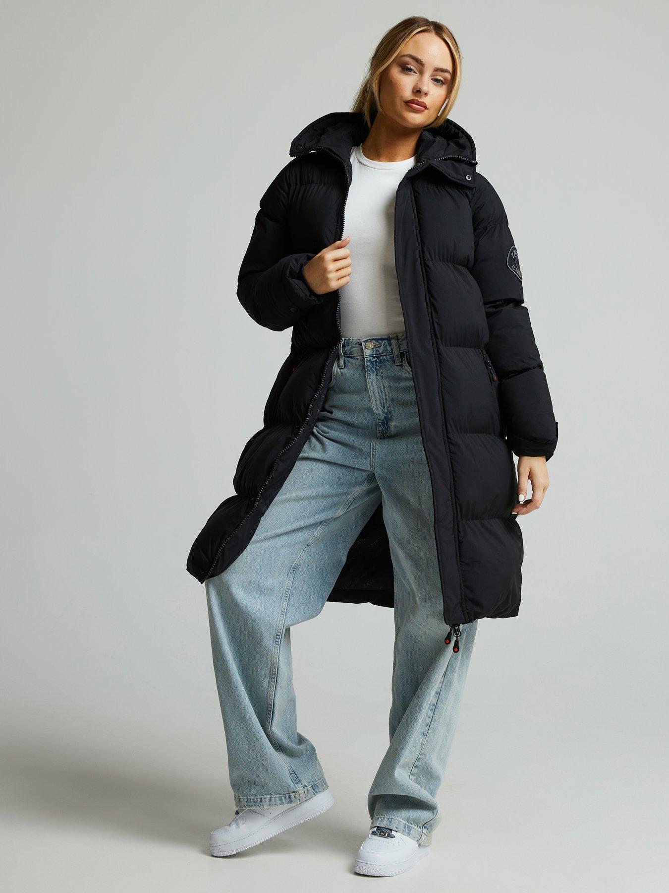 Image 3 of 6 of Zavetti Canada Women's Zavetti Canada Longline Puffer Jacket - Black