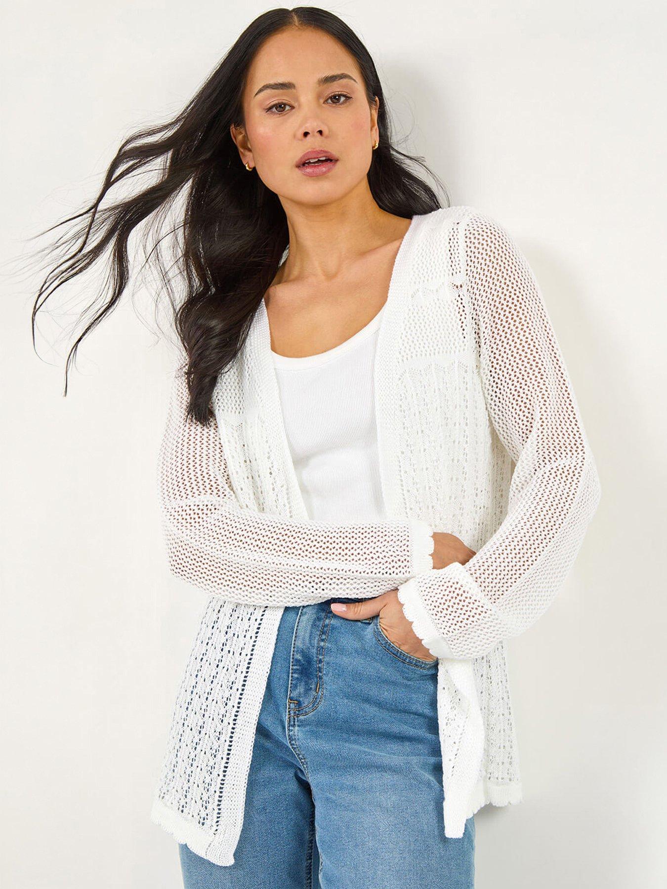 Roman Petite Pointelle Knit Cardigan