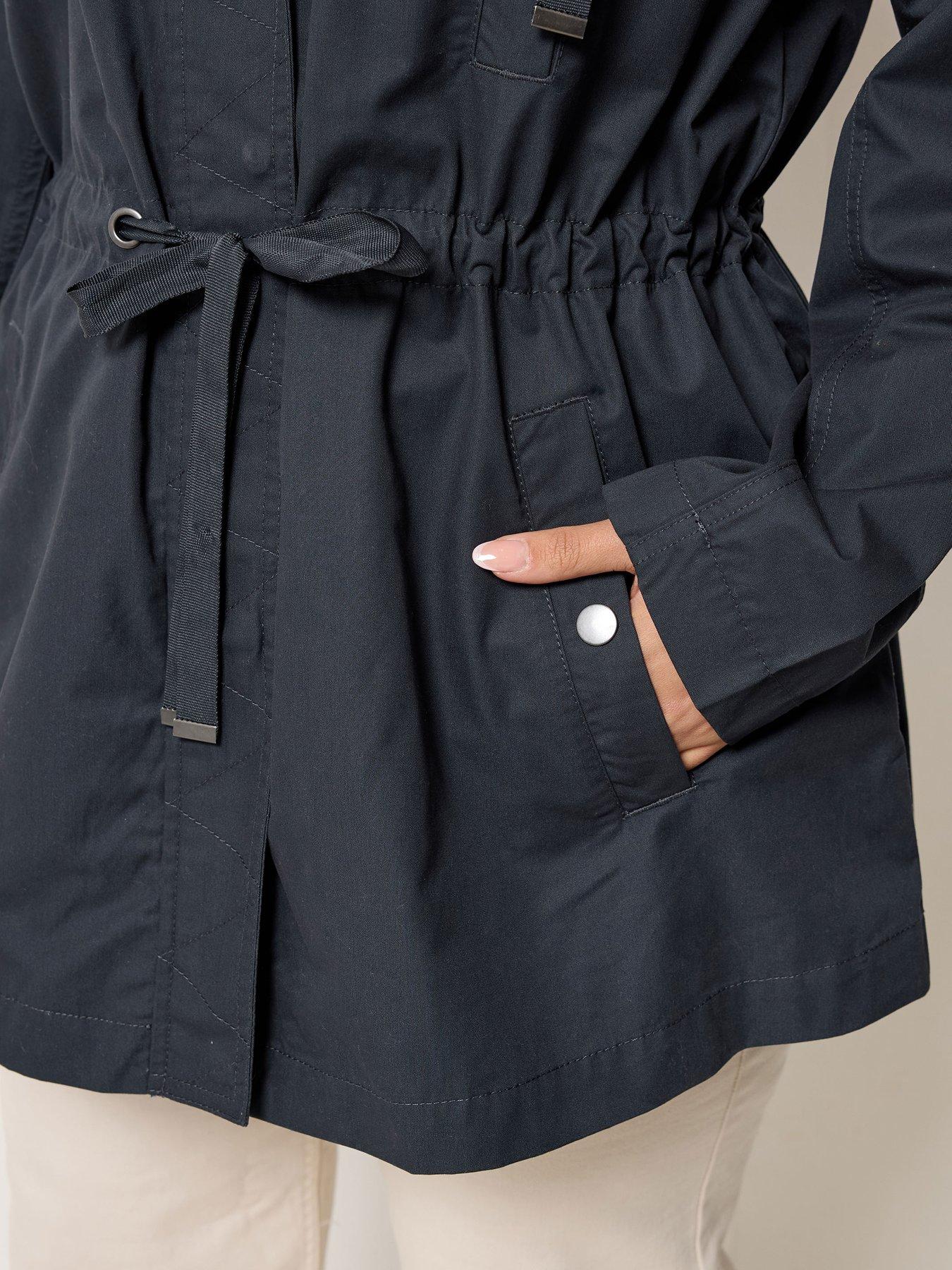 Image 5 of 6 of Yours Curve Stripe Print Hooded Jacket