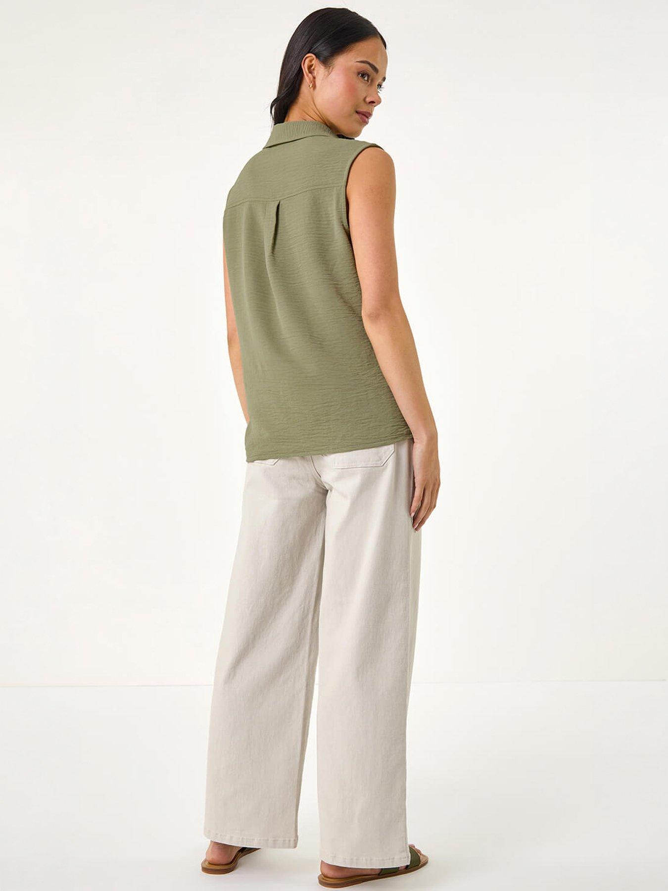 Image 4 of 5 of Roman Petite Button Front Blouse