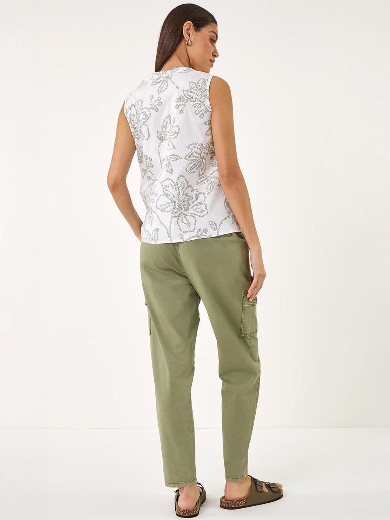 Image 4 of 5 of Roman Floral Puff Print Tie Blouse