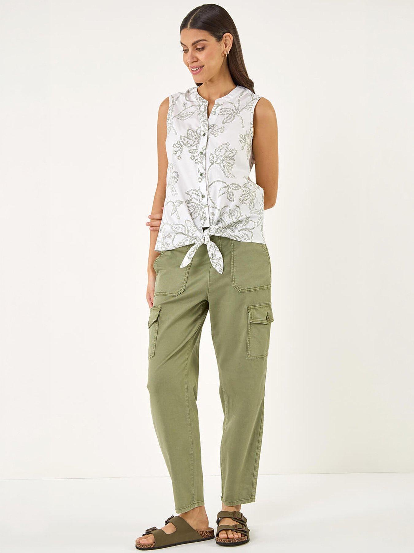 Image 5 of 5 of Roman Floral Puff Print Tie Blouse