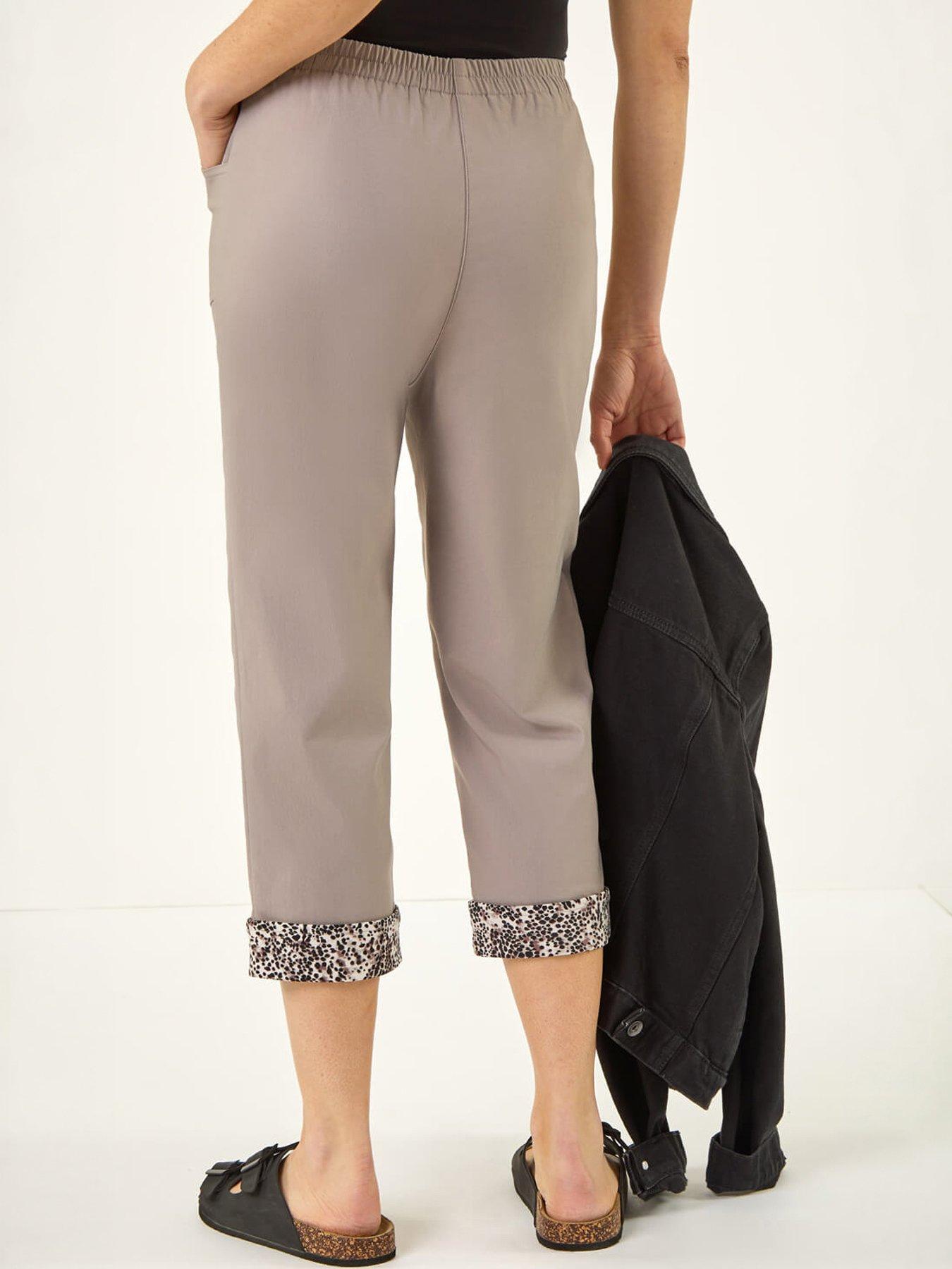 Image 2 of 5 of Roman Contrast Trim Cropped Trouser