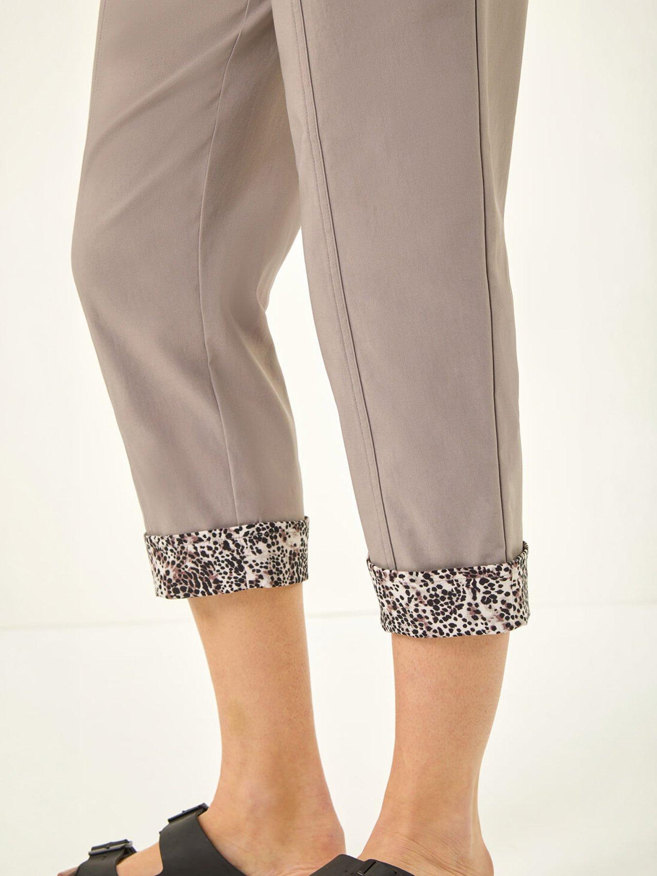 Image 4 of 5 of Roman Contrast Trim Cropped Trouser