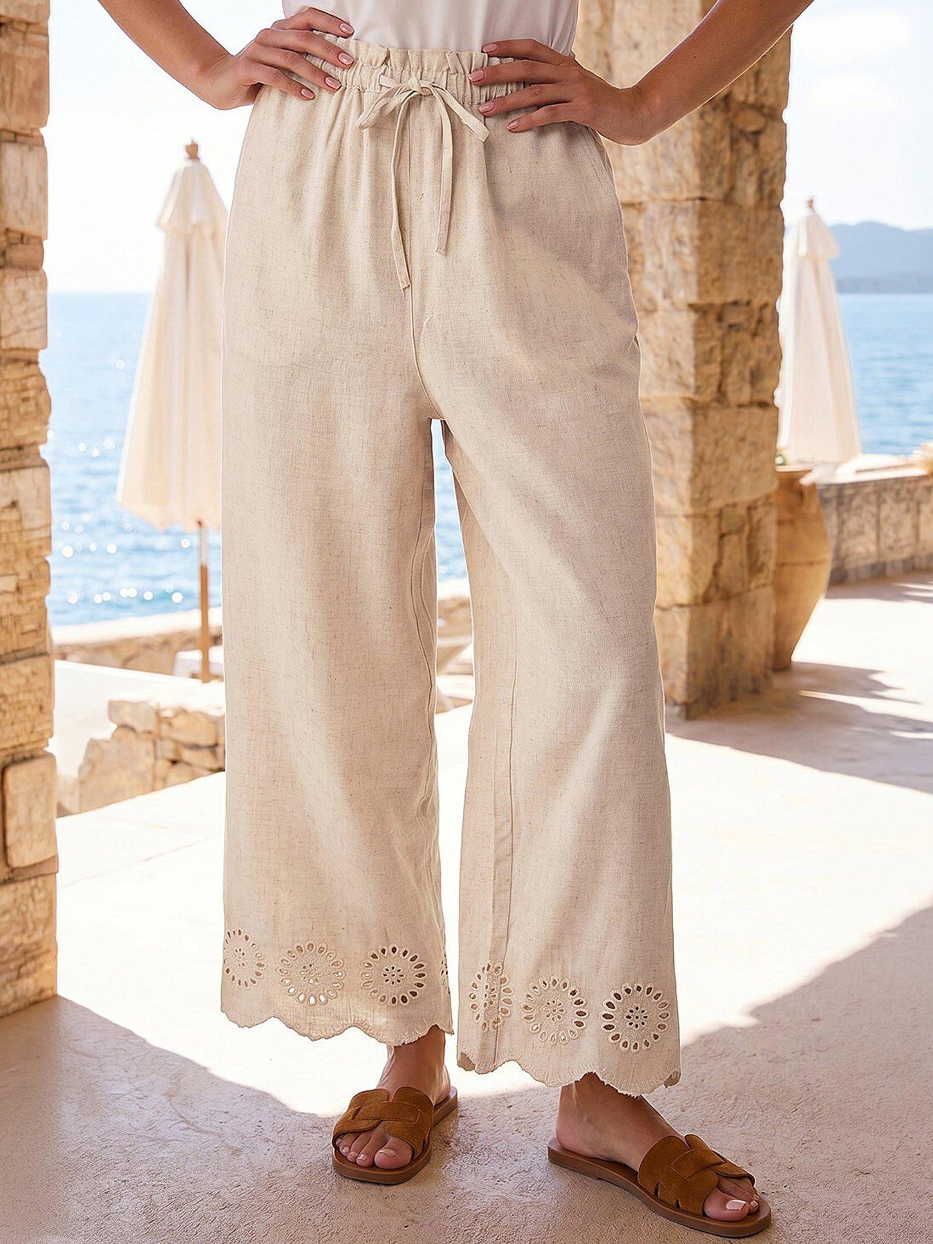 Roman Petite Embroidered Hem Trouser