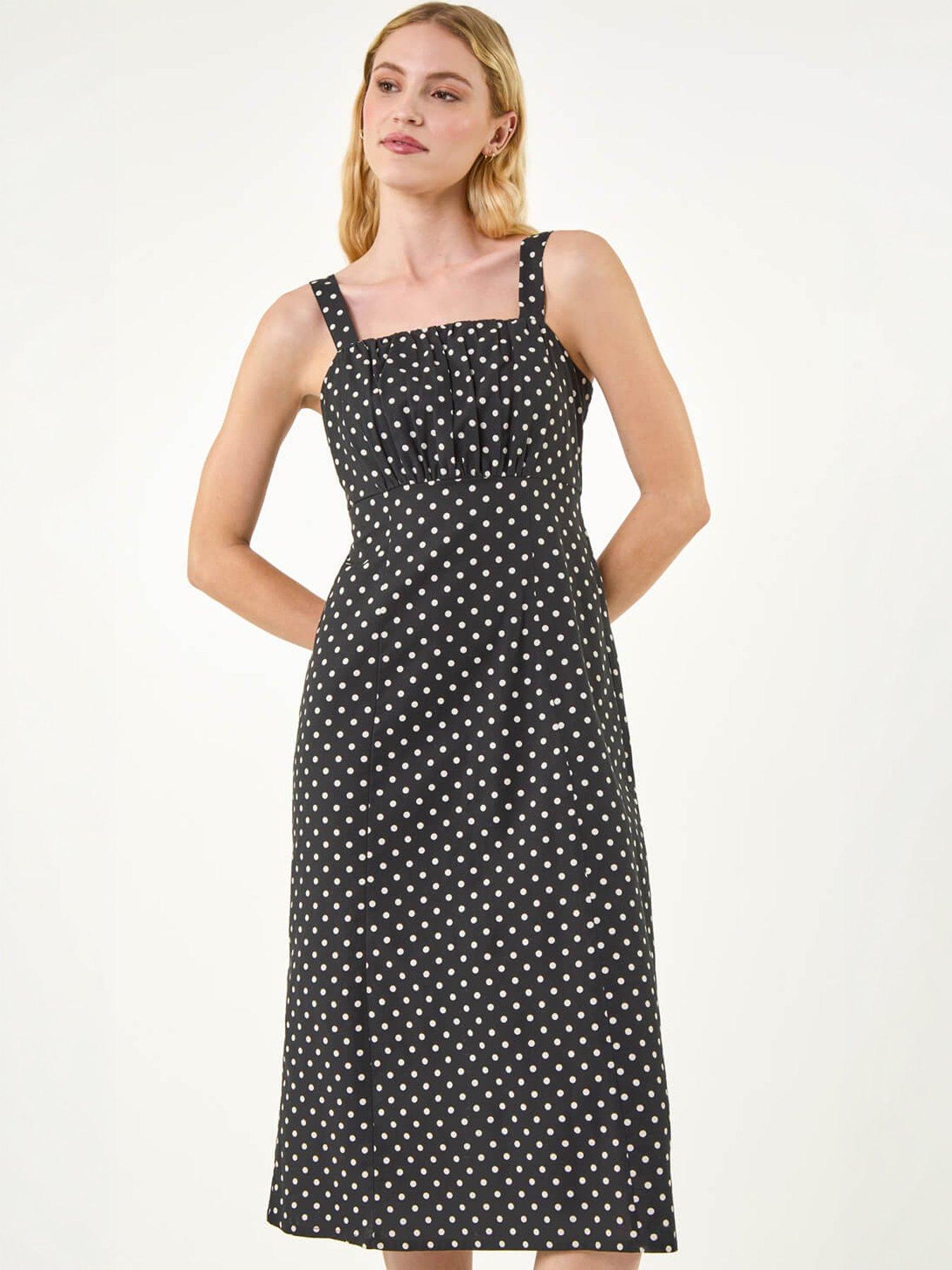 Image 3 of 5 of Roman Polka Dot Strappy Dress