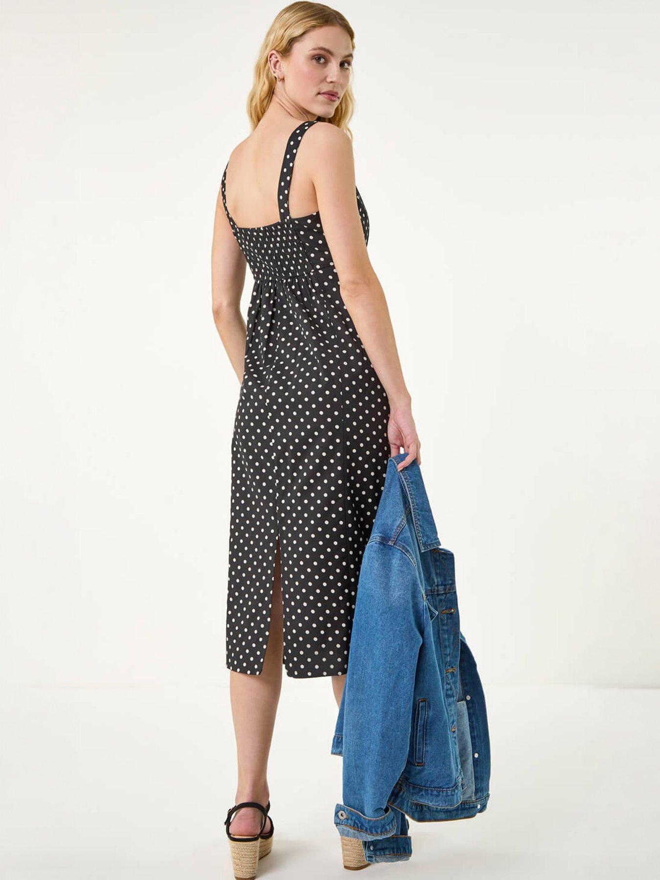 Image 4 of 5 of Roman Polka Dot Strappy Dress