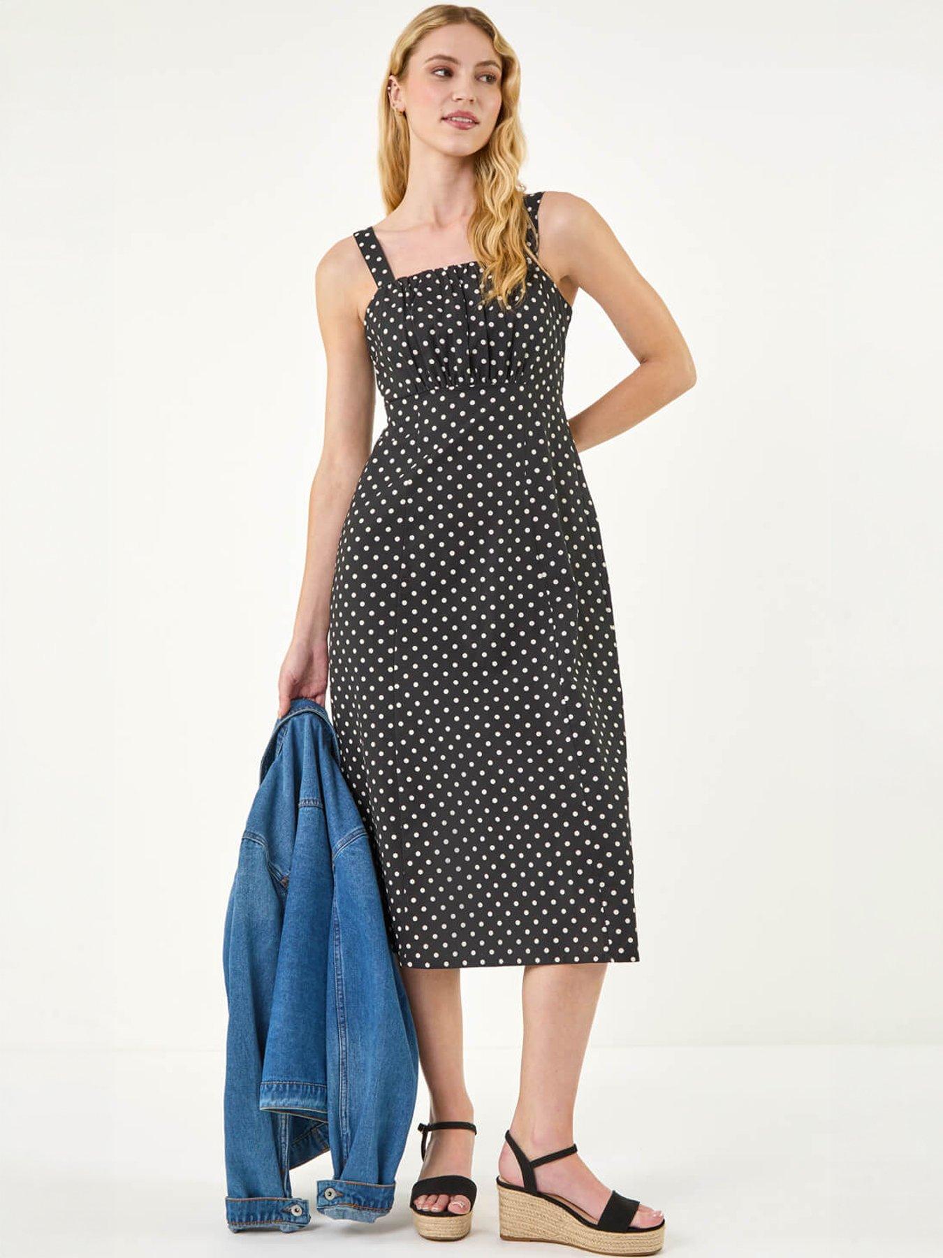 Image 5 of 5 of Roman Polka Dot Strappy Dress