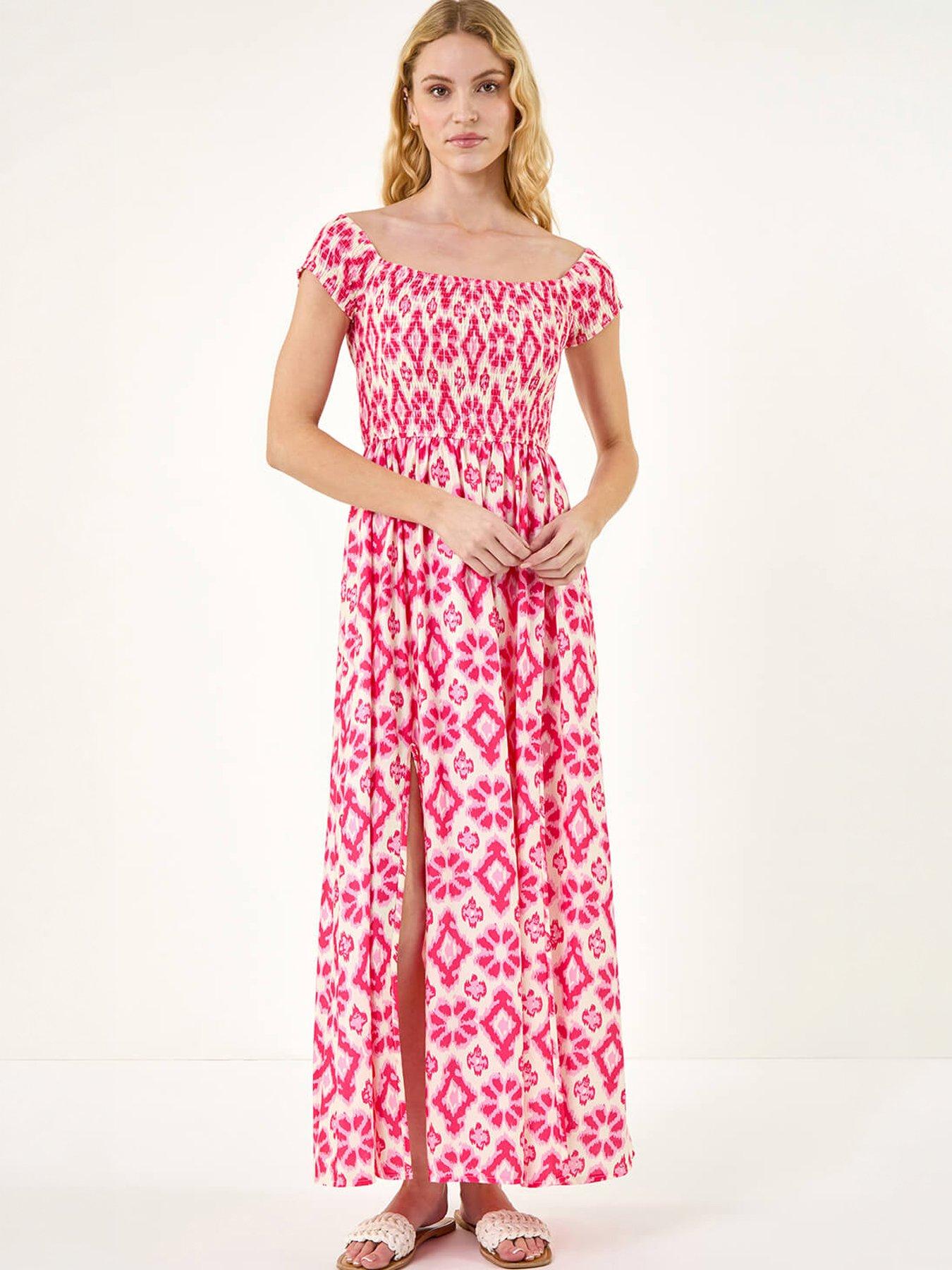 Roman Aztec Bardot Dress