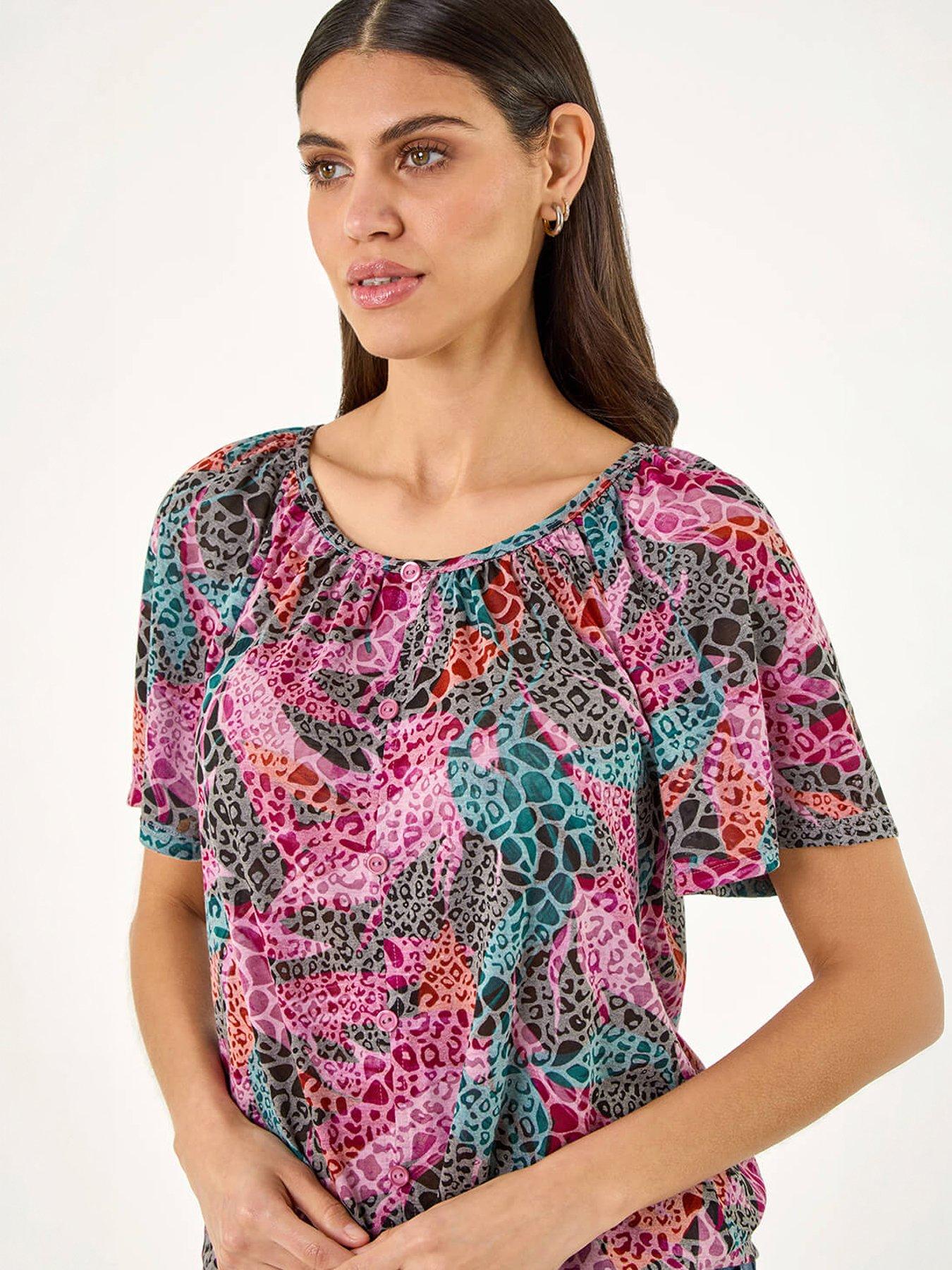  image of roman-tie-front-button-top