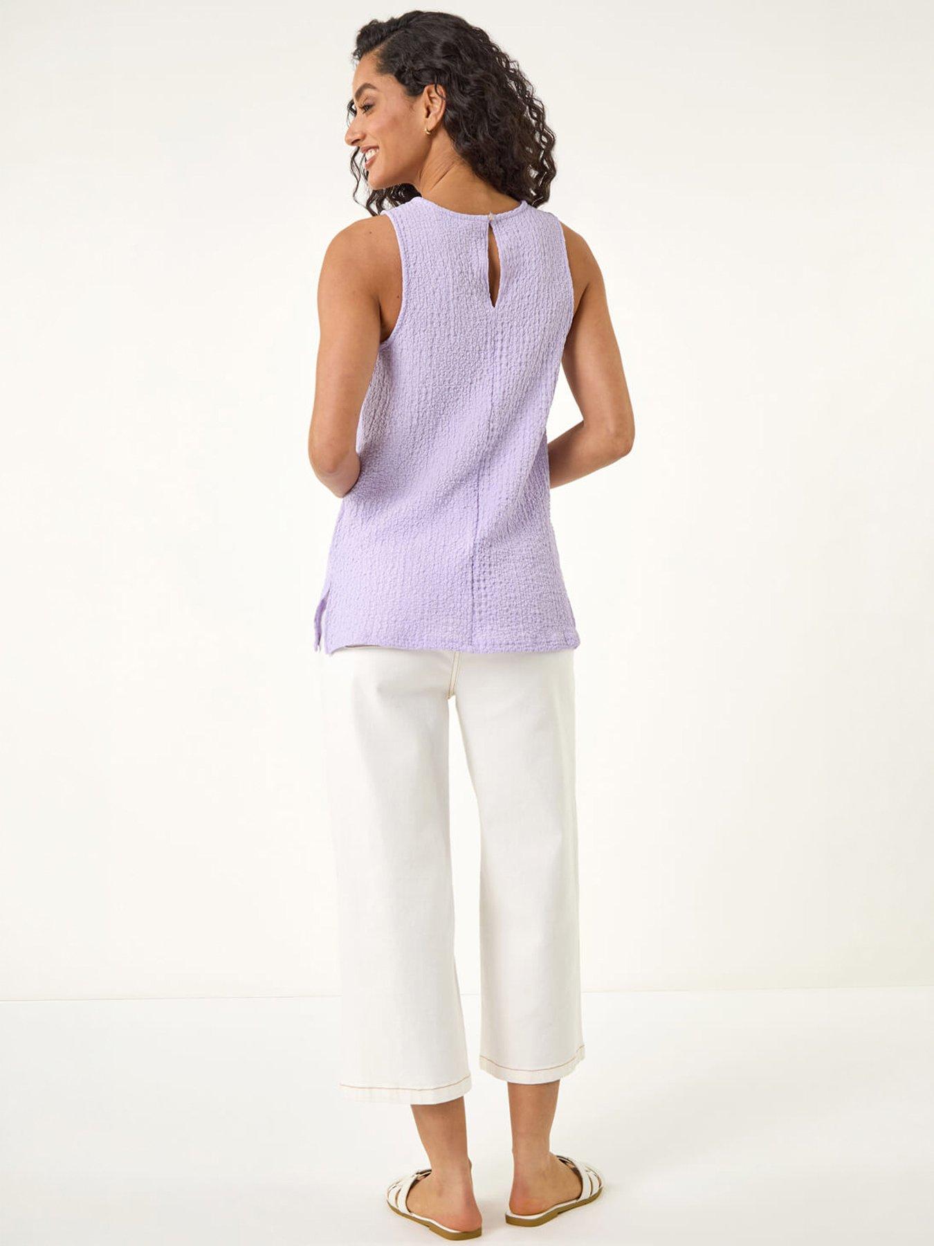  image of roman-dusk-textured-longline-stretch-top