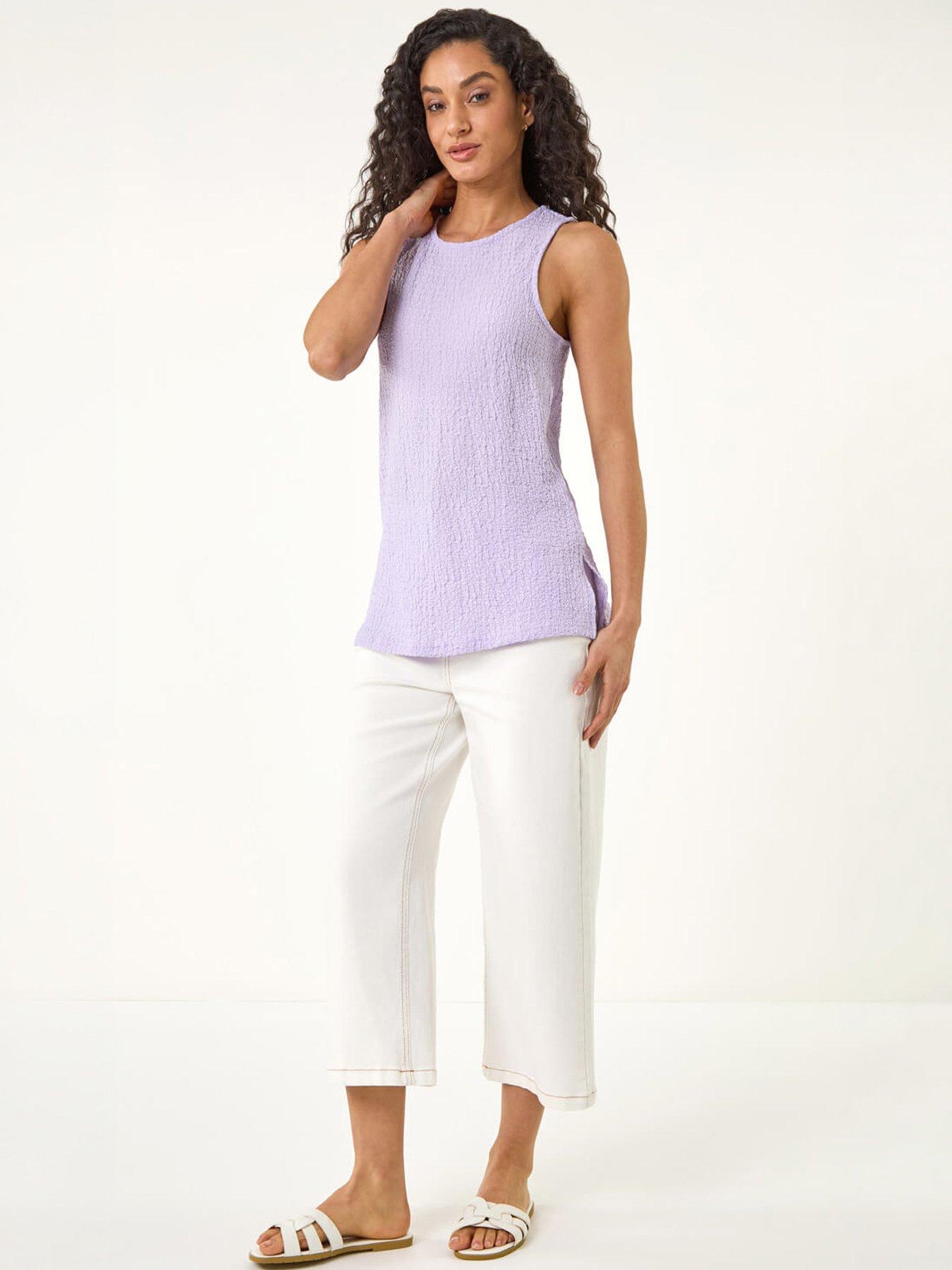 image of roman-dusk-textured-longline-stretch-top