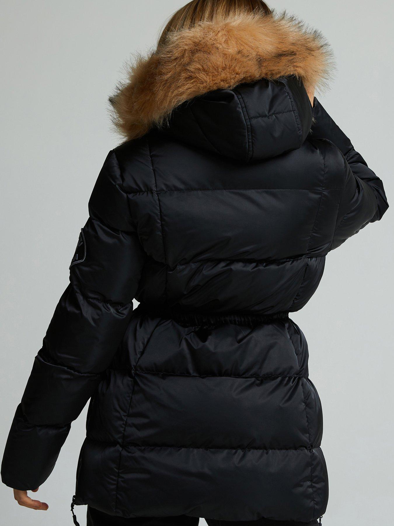 Image 2 of 7 of Zavetti Canada Women's Zavetti Canada Virna 2.0 Mid Length Puffer Parka Jacket - Black
