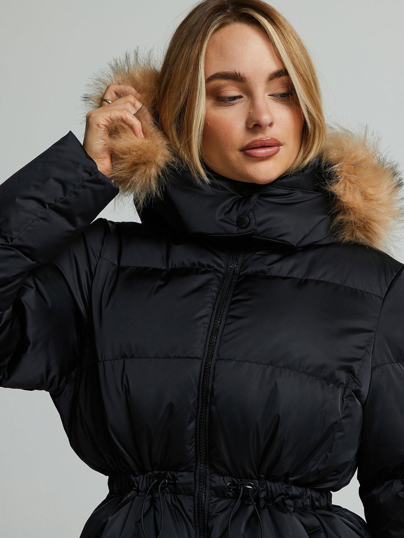 Image 6 of 7 of Zavetti Canada Women's Zavetti Canada Virna 2.0 Mid Length Puffer Parka Jacket - Black