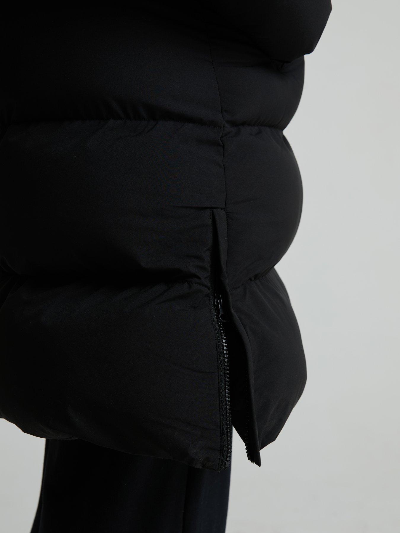 Image 5 of 5 of Zavetti Canada Womens Elloria Longline Padded Hooded Puffer Jacket - Black