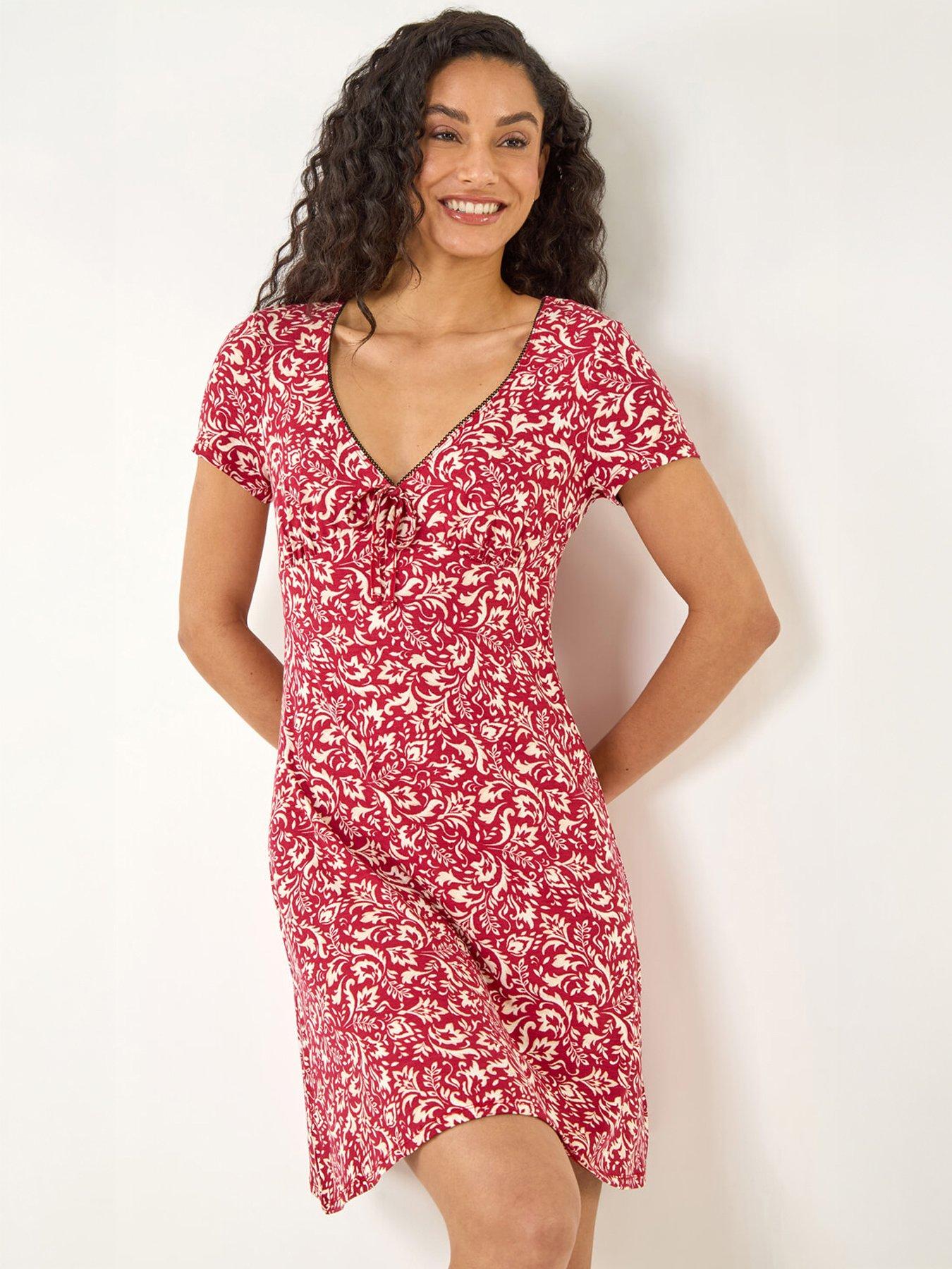 Roman Dusk Abstract Print Stretch Dress