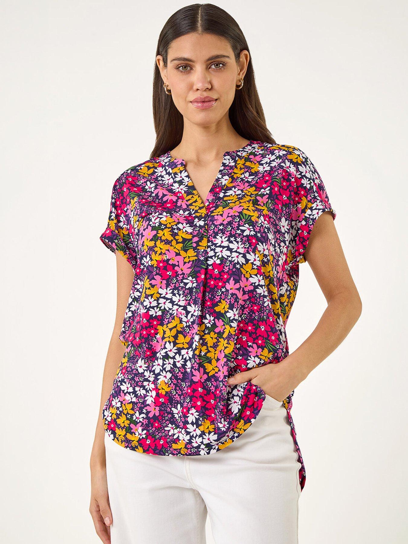 Image 3 of 5 of Roman Floral Print Stretch Shirt