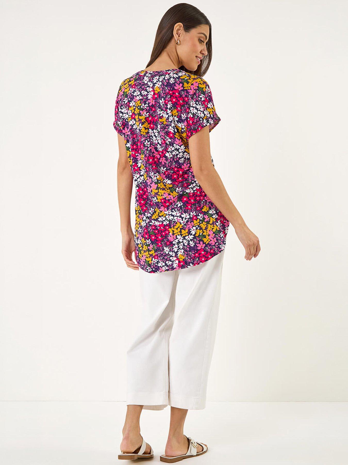 Image 4 of 5 of Roman Floral Print Stretch Shirt