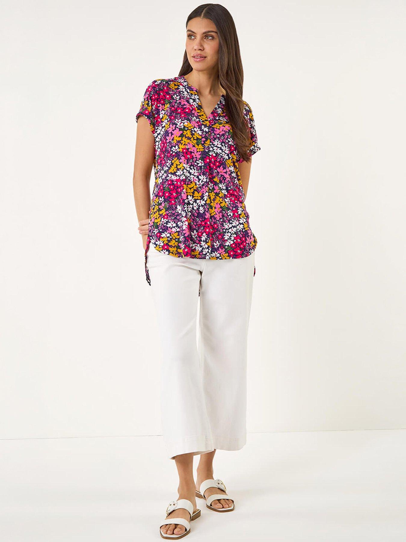 Image 5 of 5 of Roman Floral Print Stretch Shirt