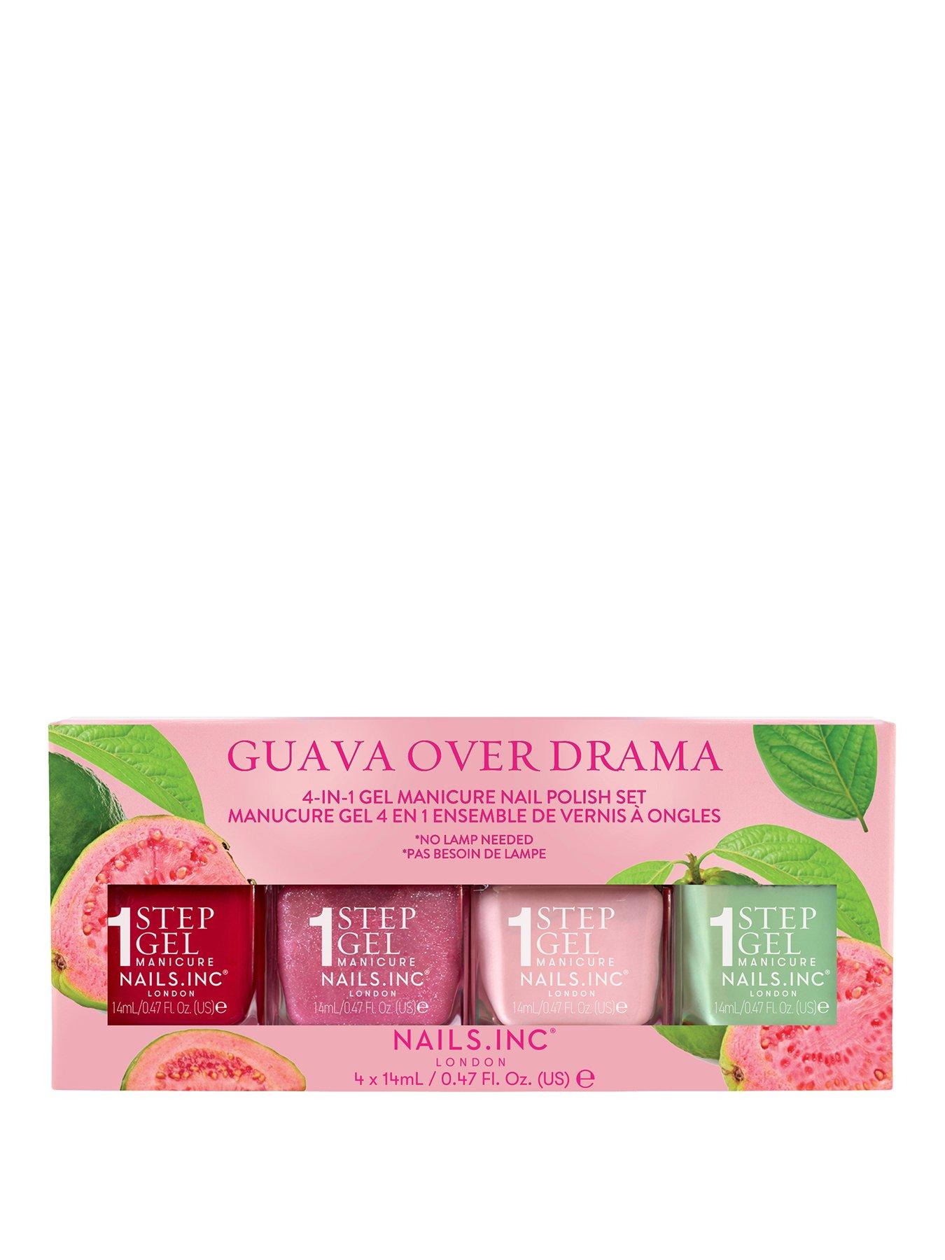 Nails Inc It's Topless Gauva Over Drama 4-in-1 Gel Manicure Nail Polish Set, 4 Piece Set