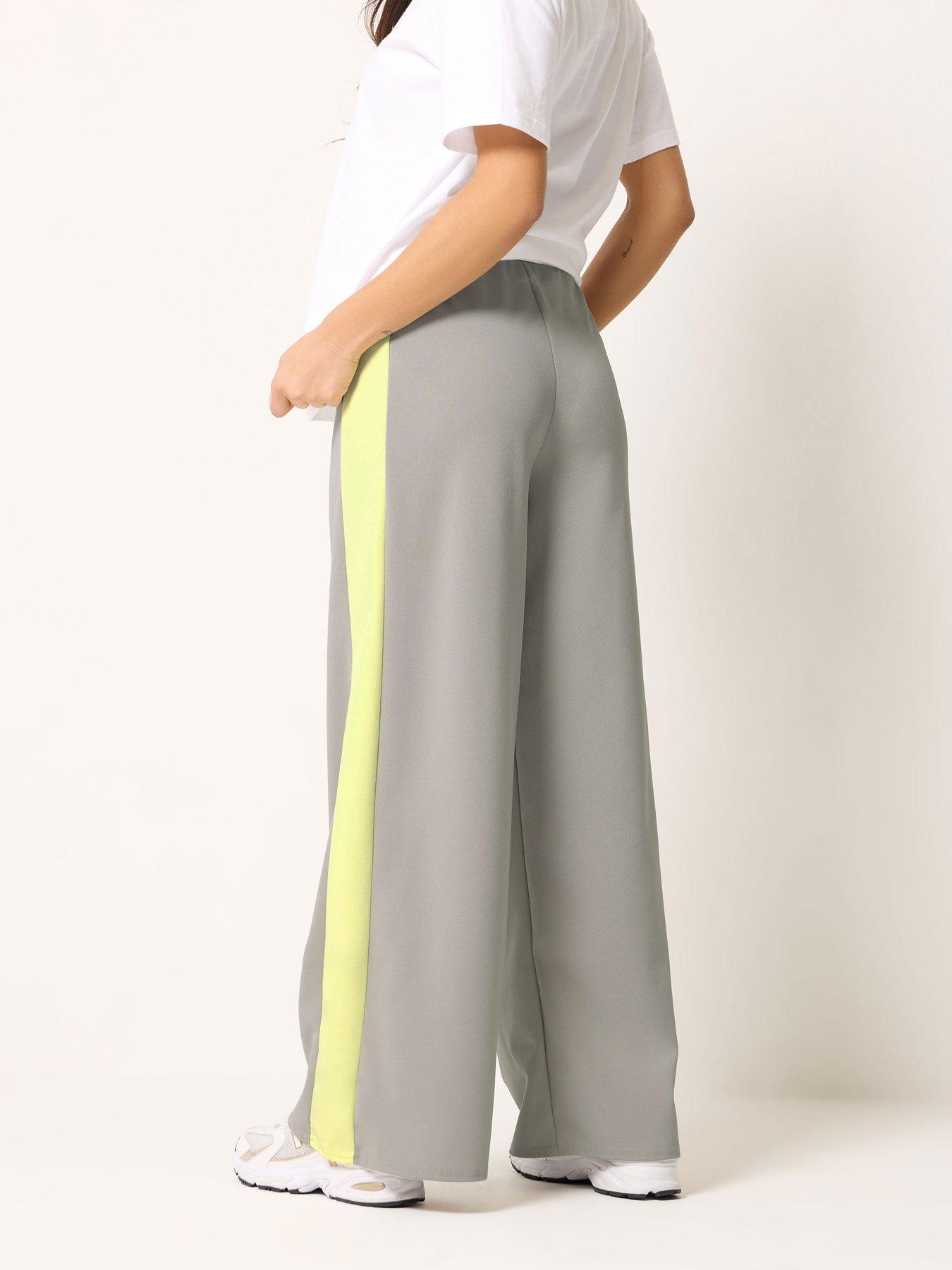 Image 2 of 5 of PixieGirl Petite Wide Leg Trousers - Grey