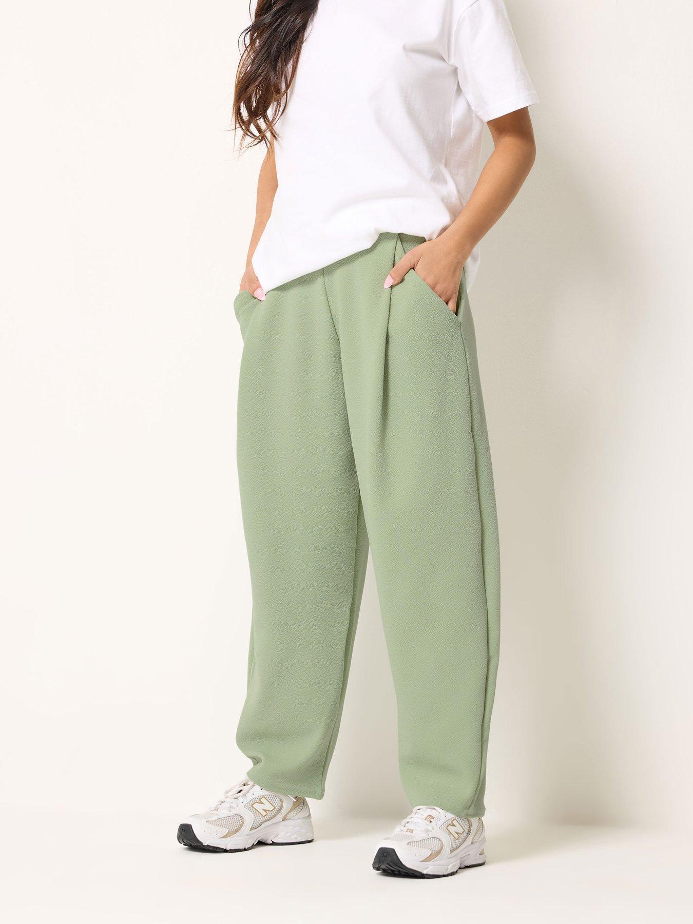 PixieGirl Petite Barrel Trousers Linen