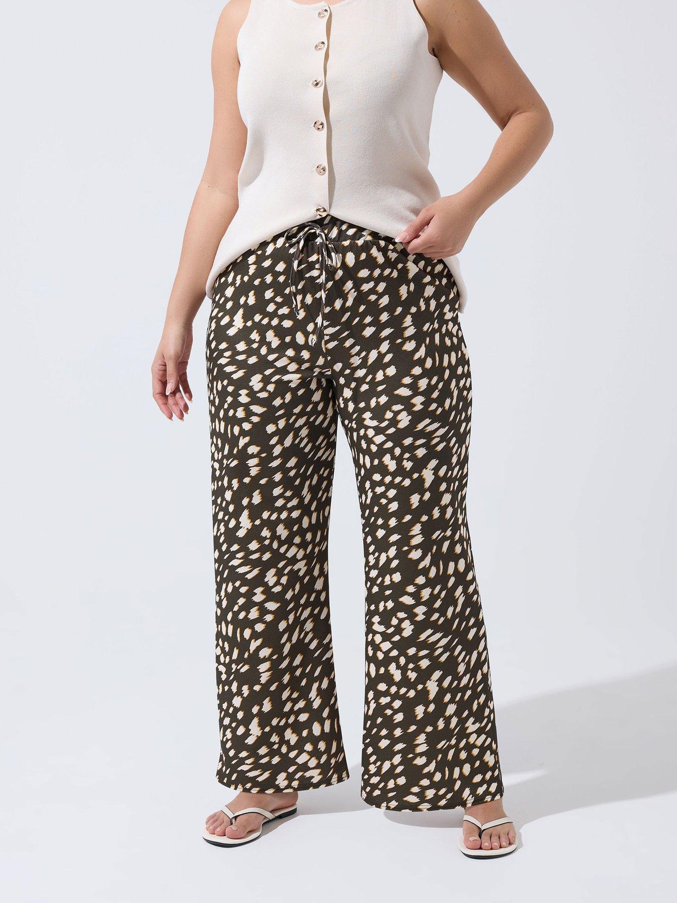 Image 1 of 5 of Yours Curve Polka Dot Chiffon Skirt