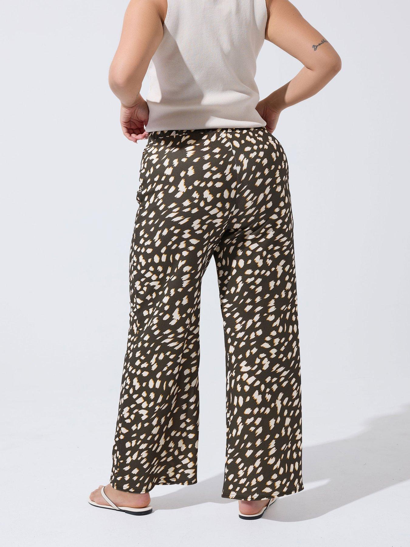Image 2 of 5 of Yours Curve Polka Dot Chiffon Skirt