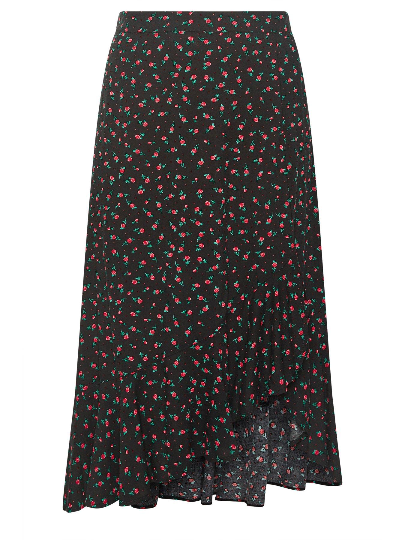 Image 5 of 5 of Yours Curve Leopard Ruffle Maxi Skirt