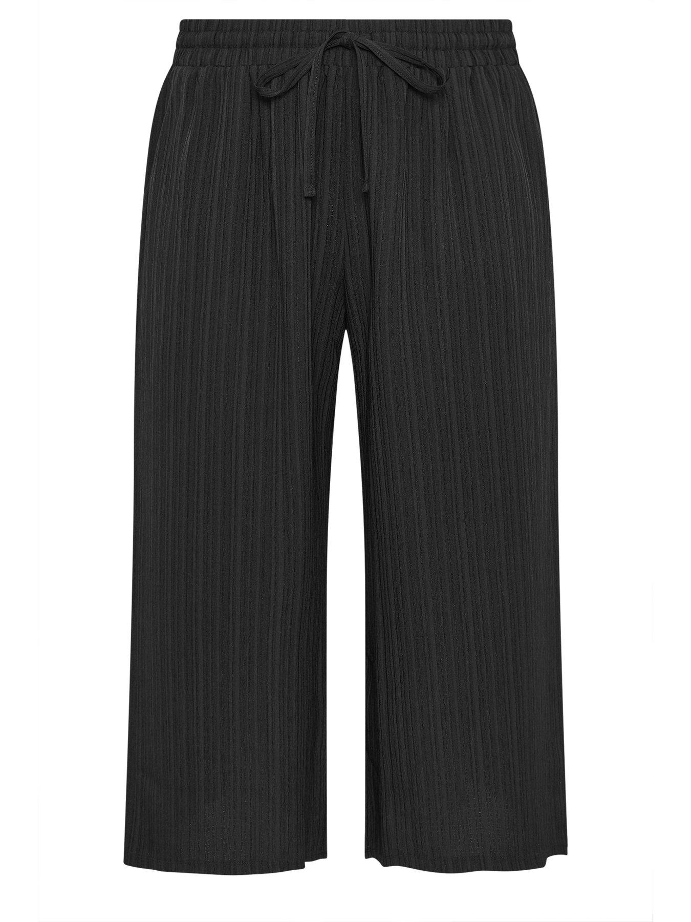 Image 5 of 5 of Yours Curve Crochet Side Crop Trousers