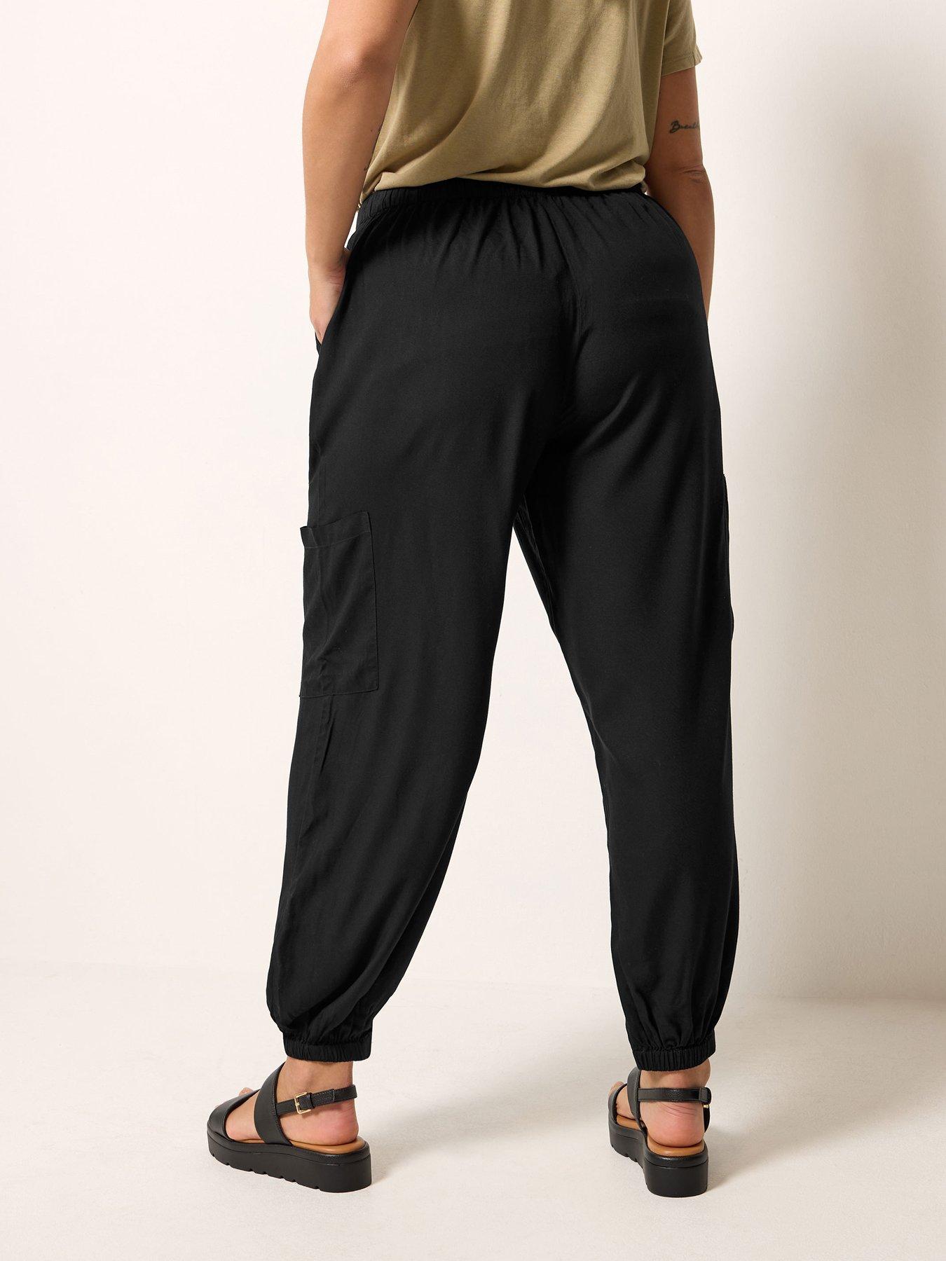 Image 2 of 5 of Yours Curve Cargo Balloon Trouser - Black
