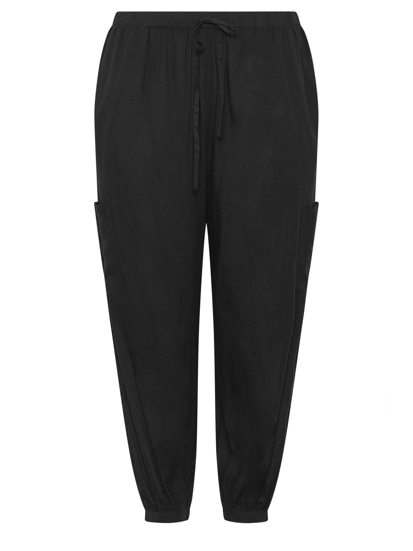Image 5 of 5 of Yours Curve Cargo Balloon Trouser - Black