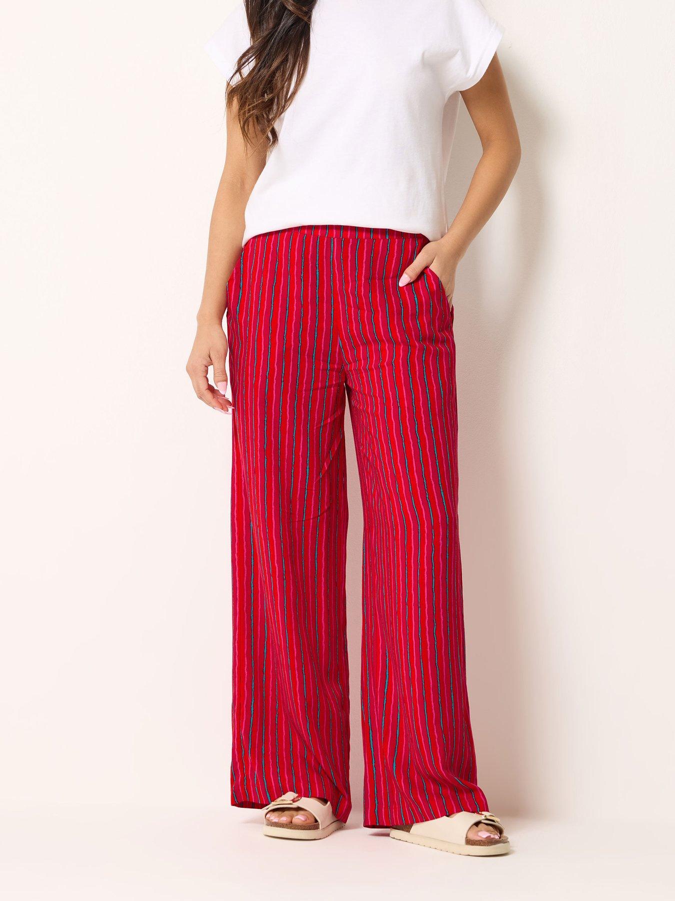 Image 1 of 6 of PixieGirl Petite Cheesecloth Balloon Trousers - Pink