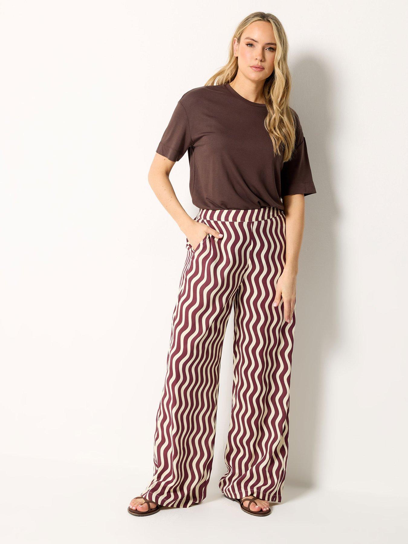 Long Tall Sally Squiggle Print Trousers 36" - Red