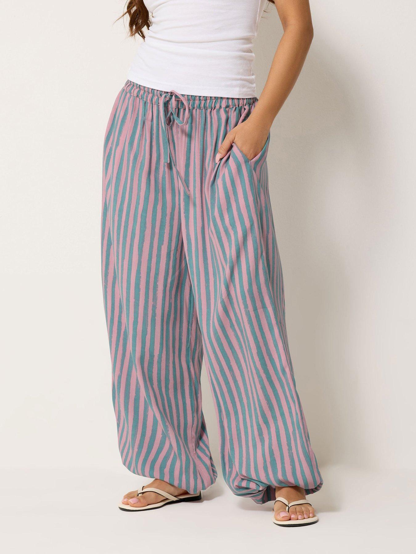 PixieGirl Petite Tie Dye Balloon Trousers - Pink