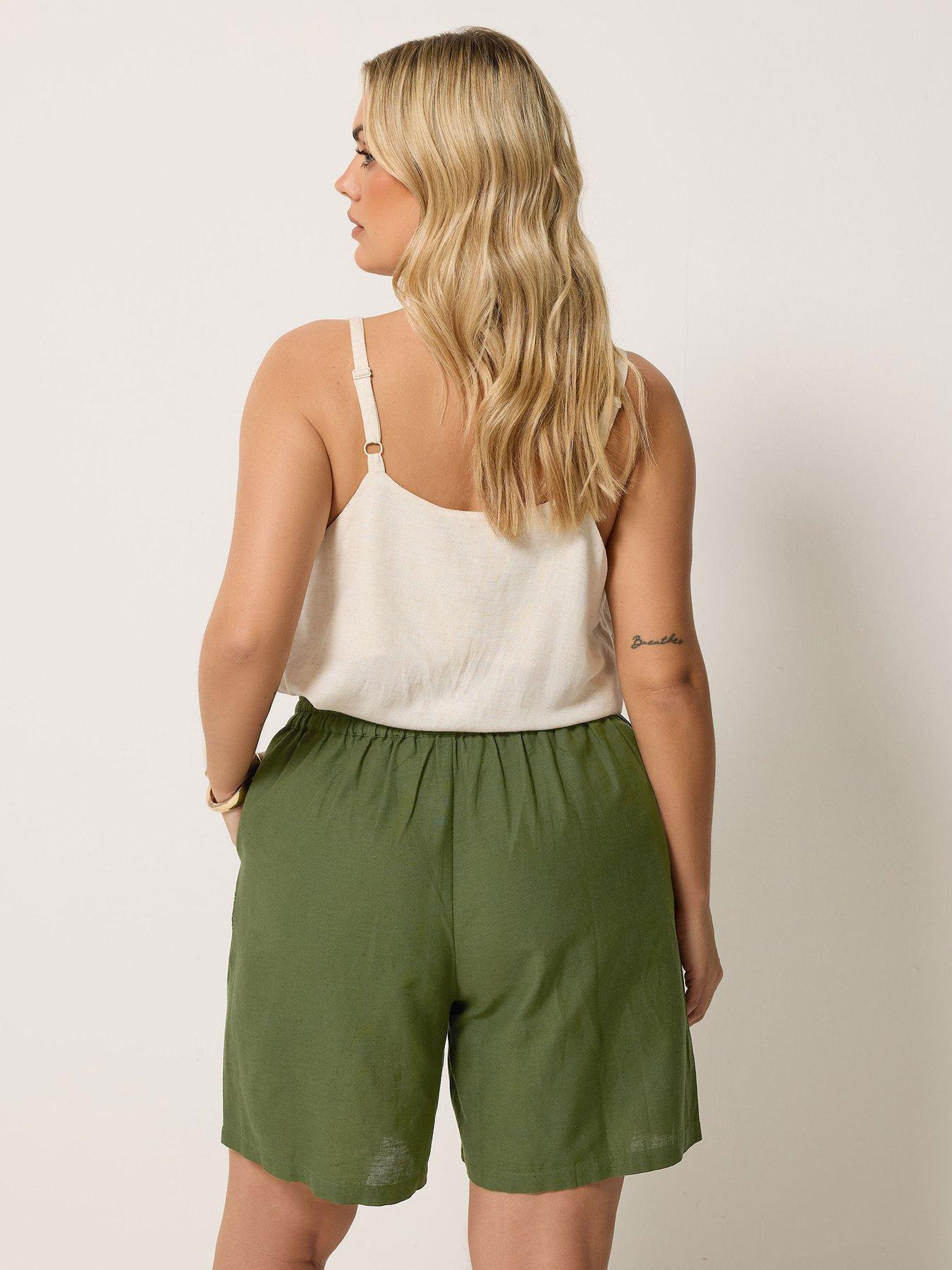 Image 2 of 4 of Yours Curve Textured Woven Shorts