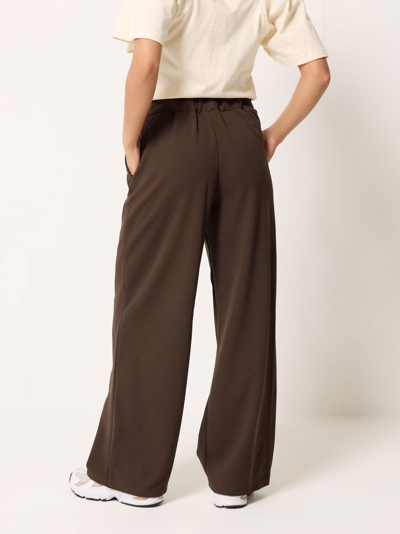 Image 2 of 5 of PixieGirl Petite Soft Touch Wide Leg Trousers