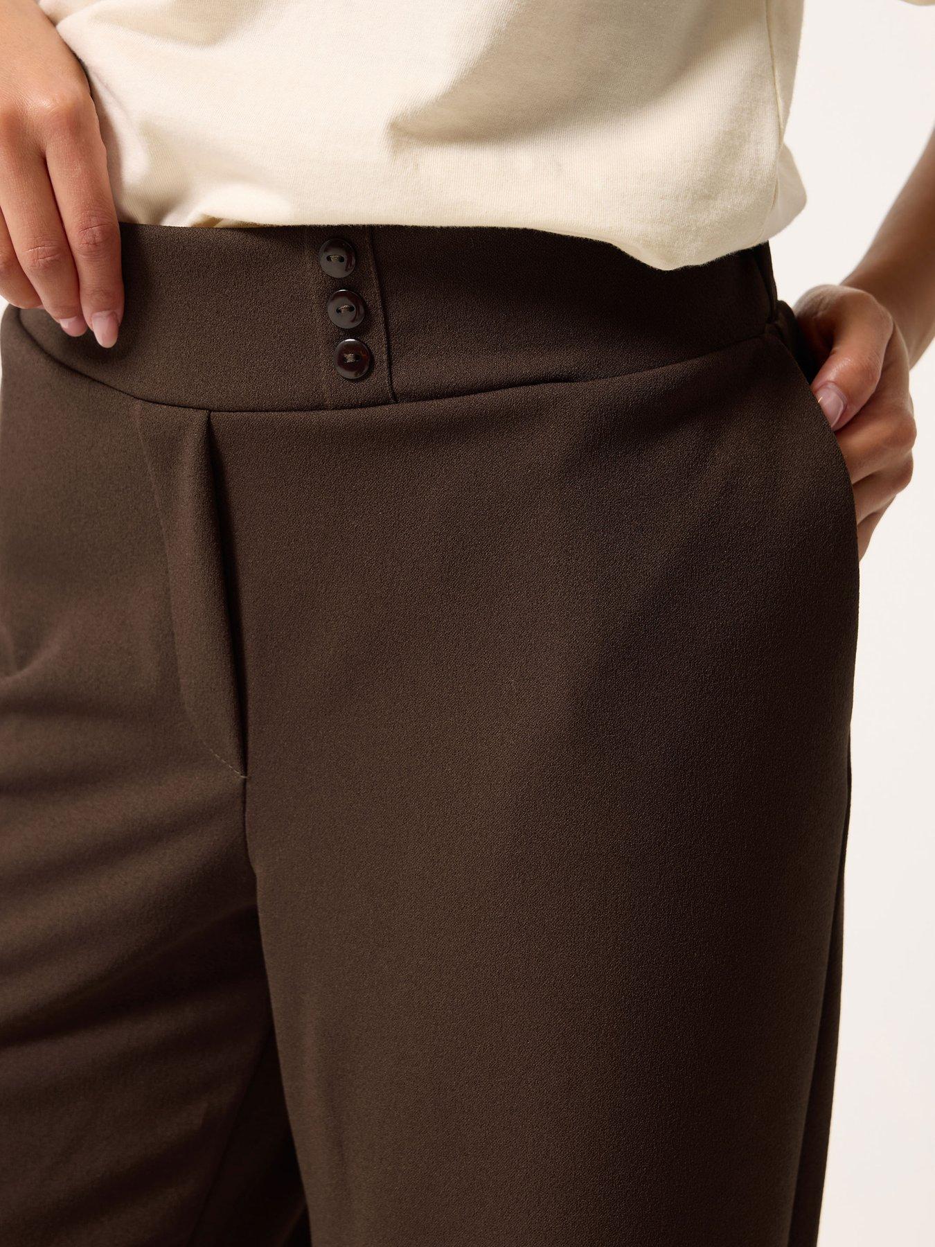 Image 4 of 5 of PixieGirl Petite Soft Touch Wide Leg Trousers
