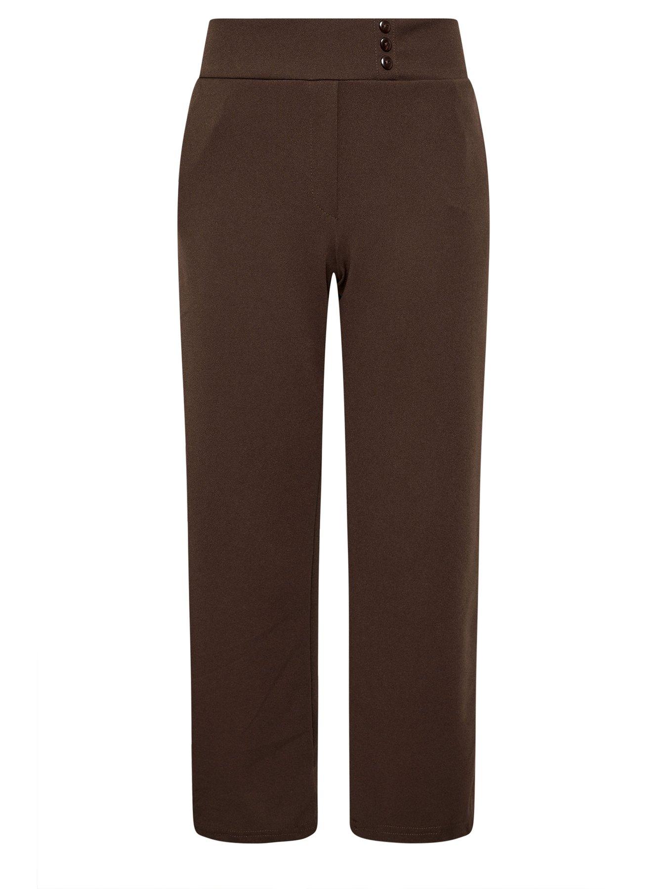 Image 5 of 5 of PixieGirl Petite Soft Touch Wide Leg Trousers