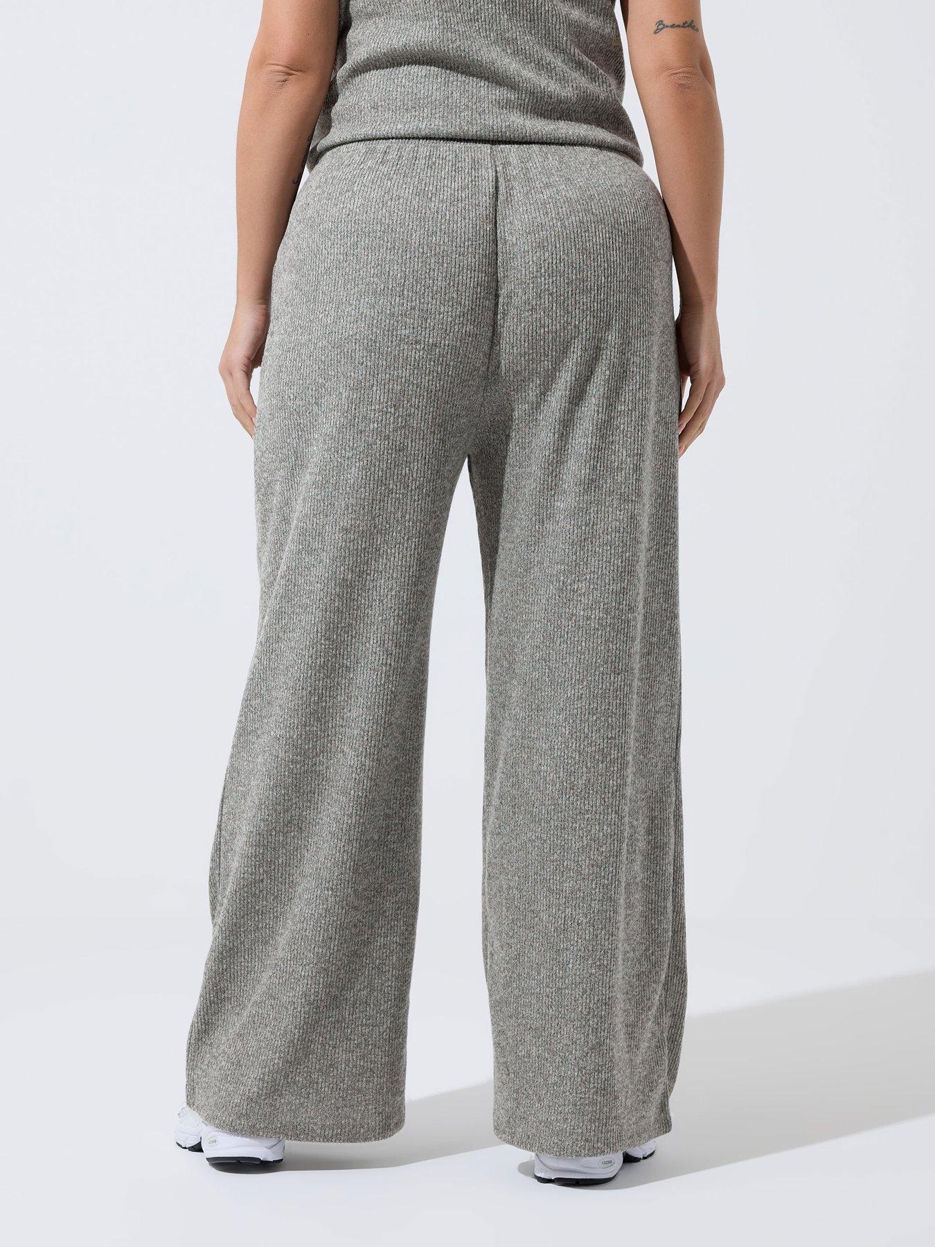 stillFront image of yours-curve-check-barrel-trousers