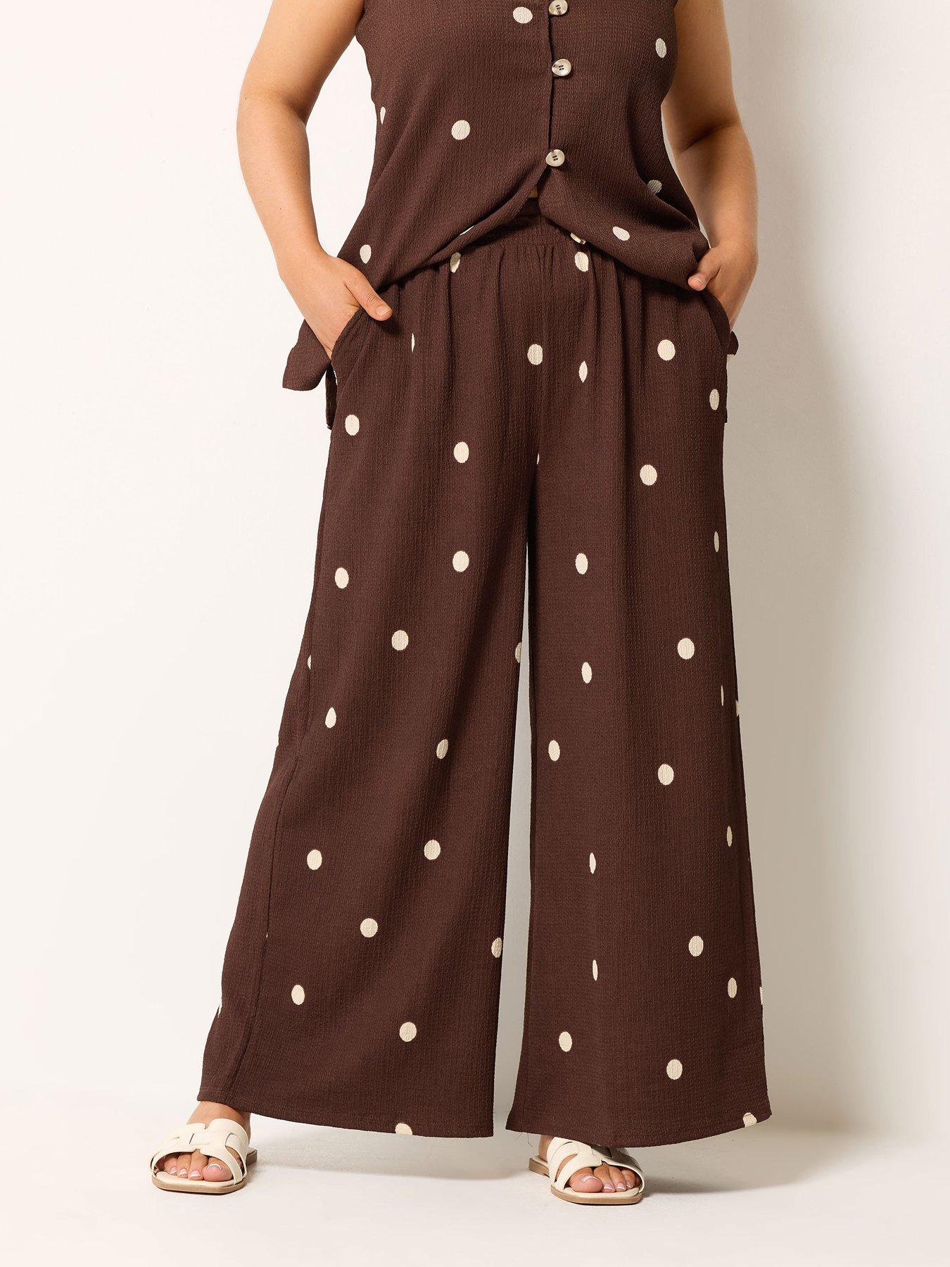 Yours Curve Jersey Gingham Culotte