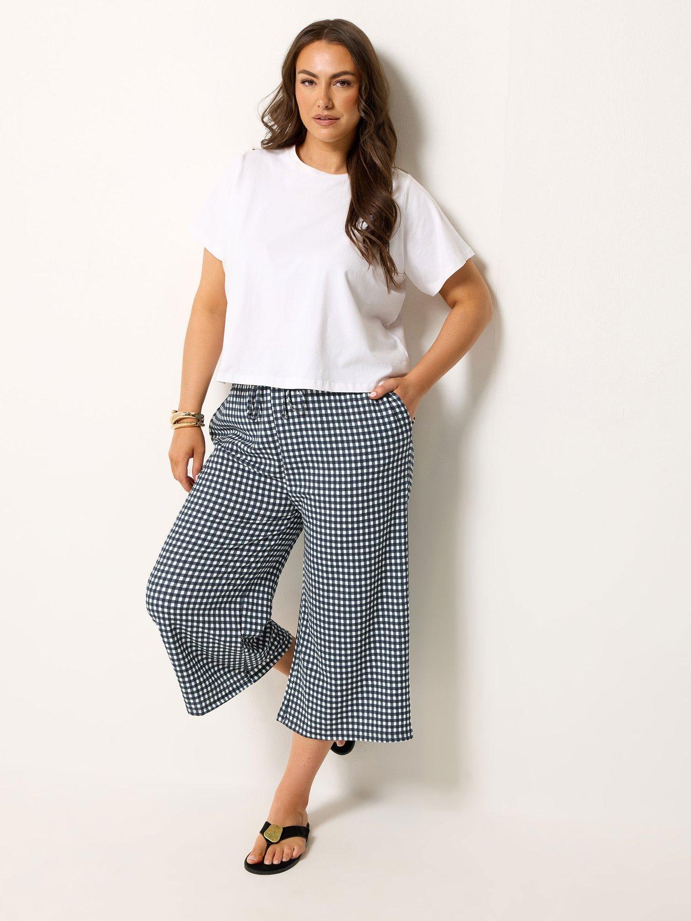 Yours Curve Jersey Sun Print Culotte - Blue