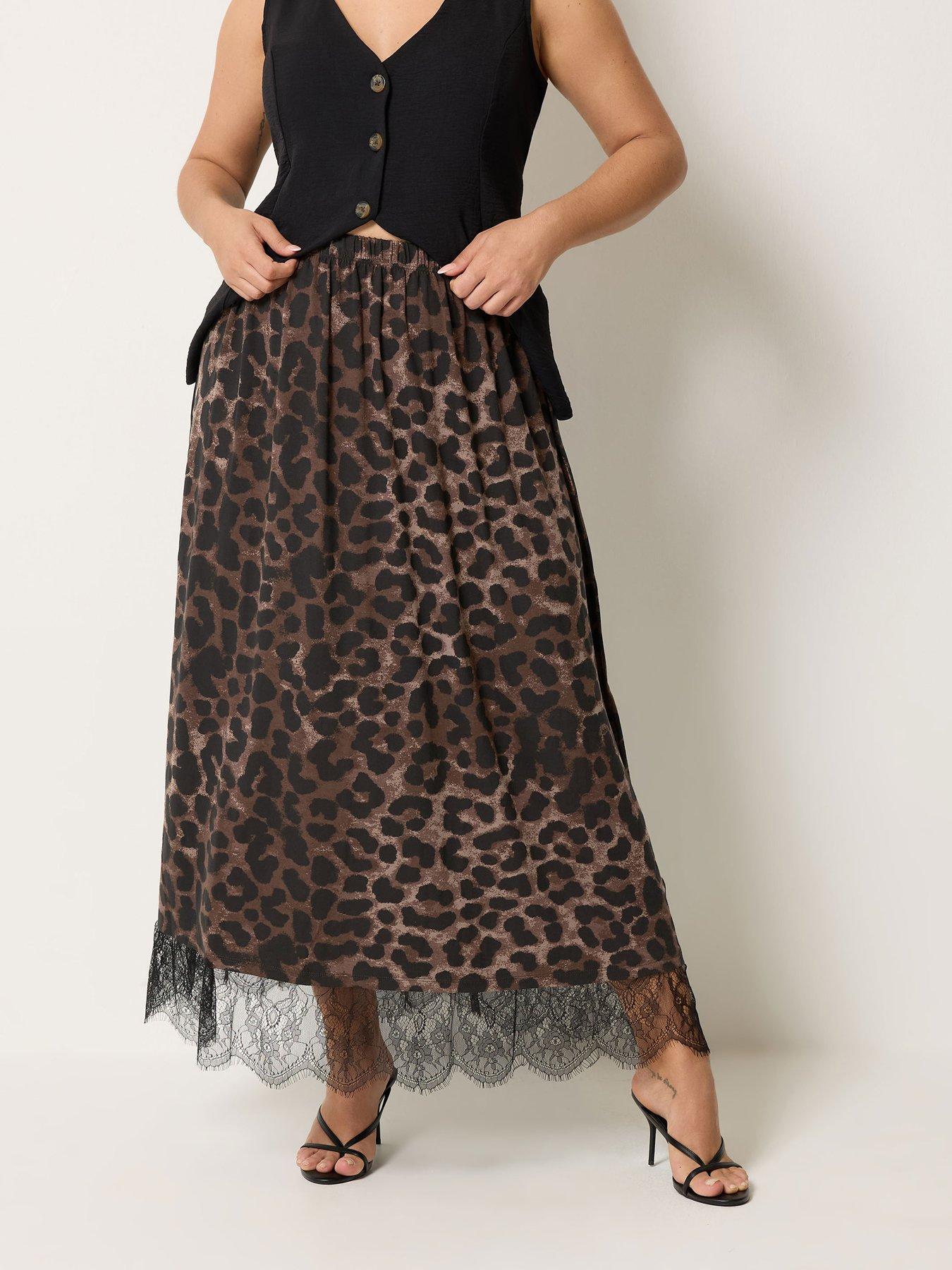 Yours Curve Harem Leopard Print Trousers Short