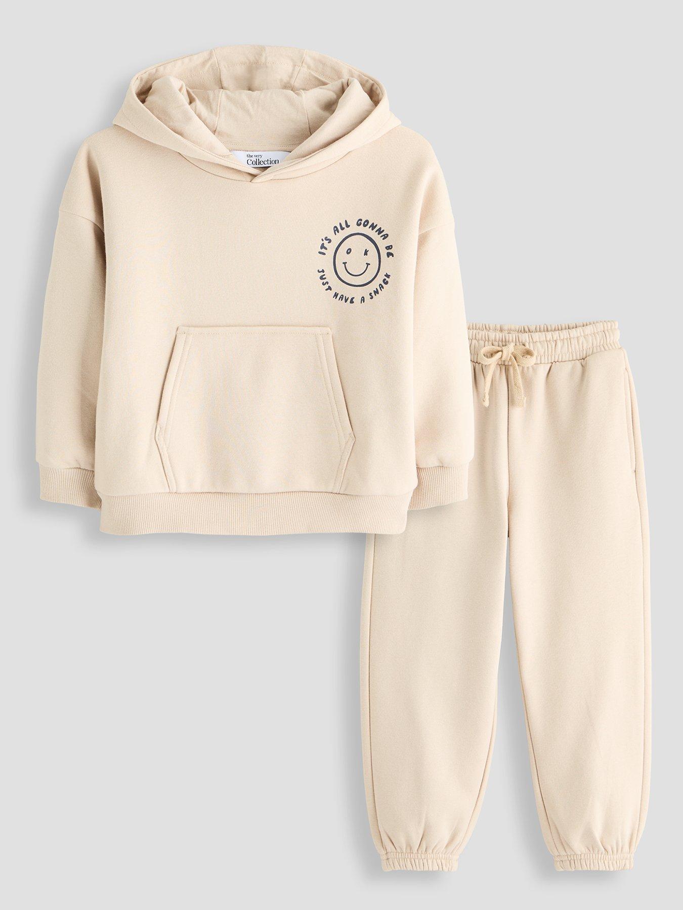 The Very Collection Boys Cotton Rich Smile Hoodie And Joggers Basic Outfit Set